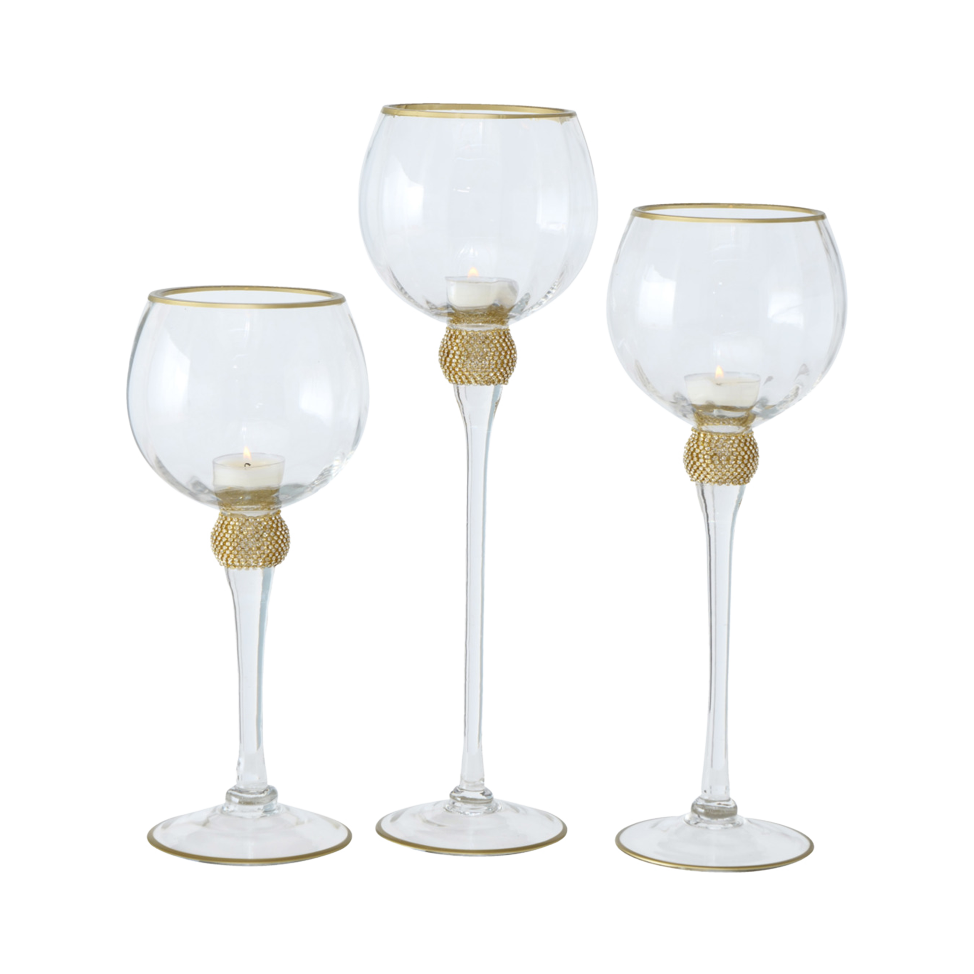 Windlicht Manou Transparent-Gold