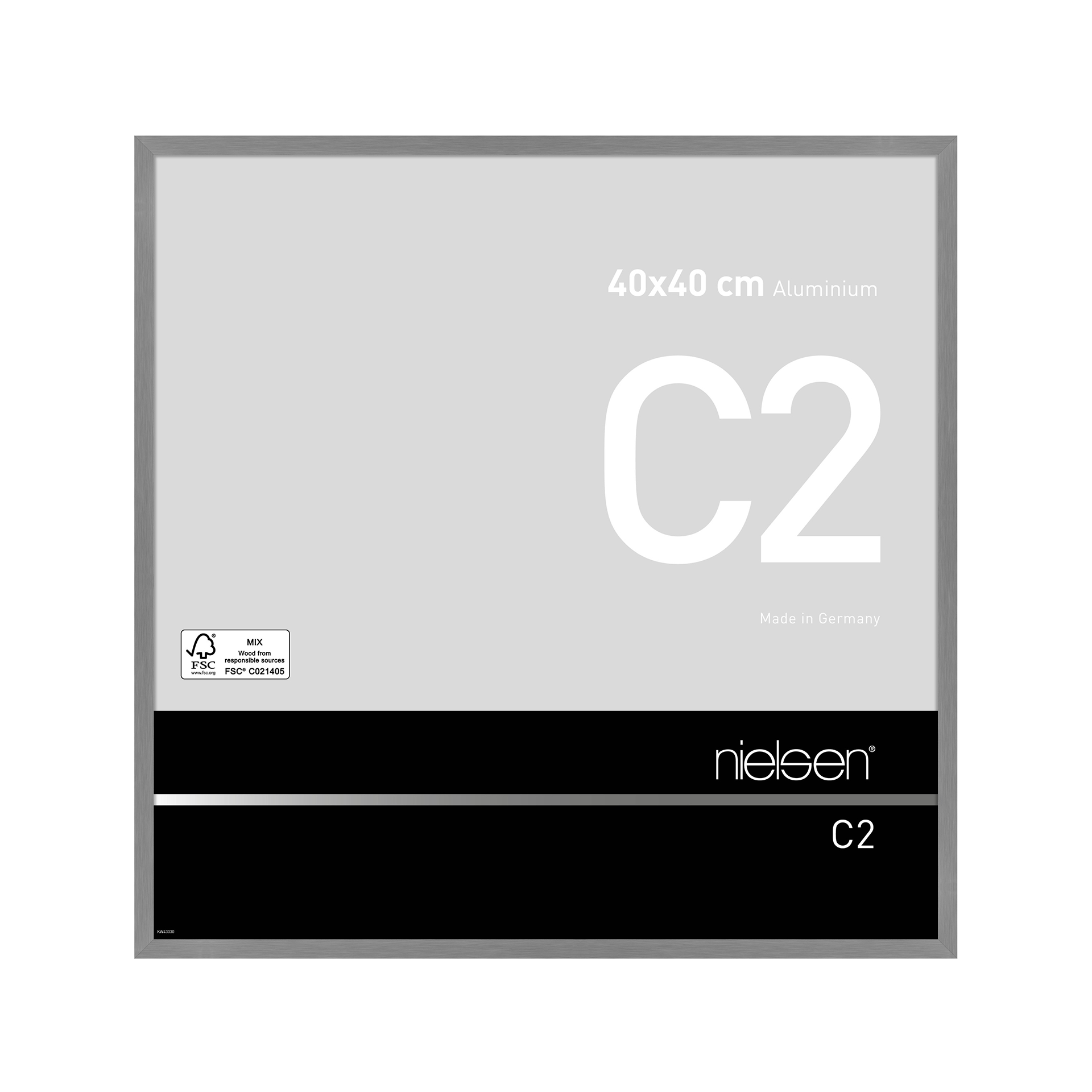 Bilderrahmen C2 Eloxal schwarz glanz Bilderrahmen C2 Eloxal schwarz glanz