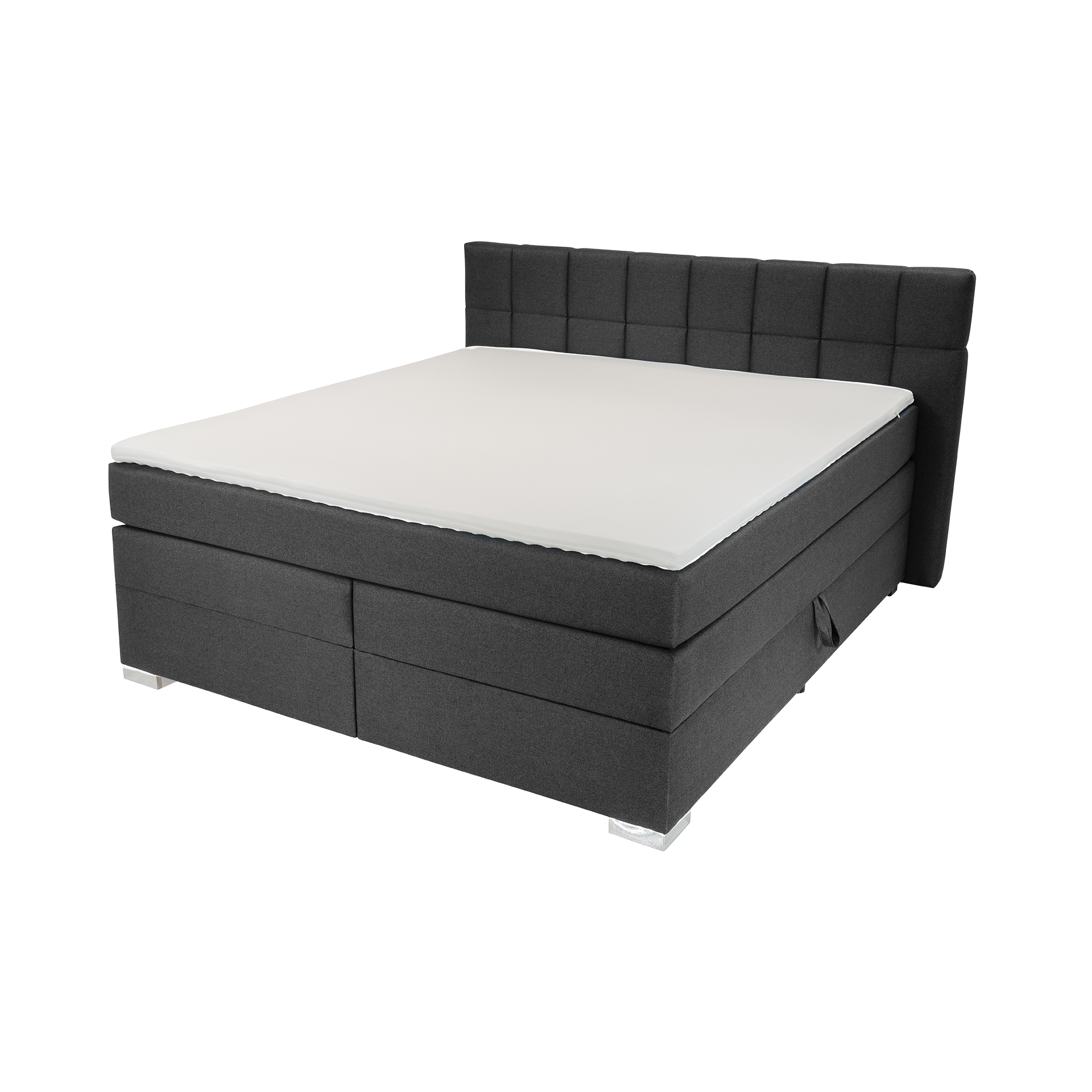 Boxspringbett Top inklusive Topper Anthrazit 180x200 cm