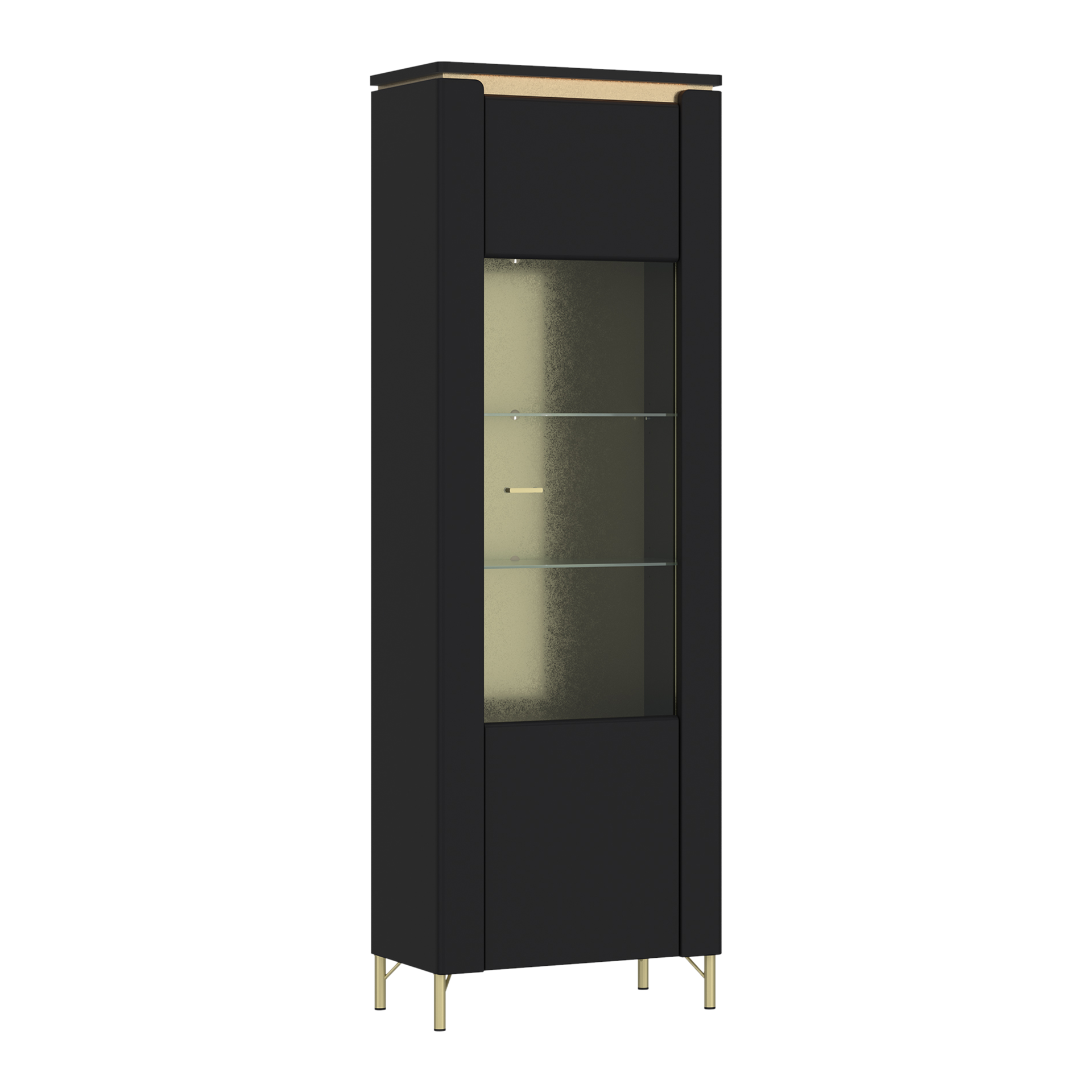 Vitrine Norica Schwarz 40*65.5*202.1 Vitrine Norica Schwarz 40*65.5*202.1