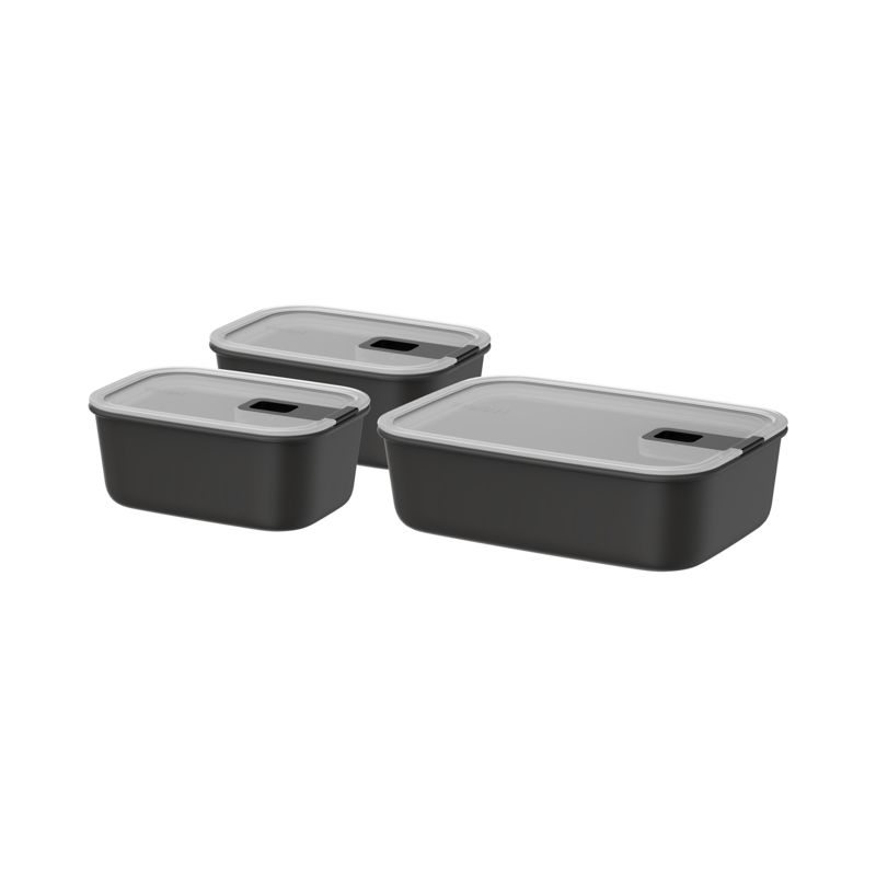 Mepal Frischhaltedosen-Set Easyclip Nordic Black