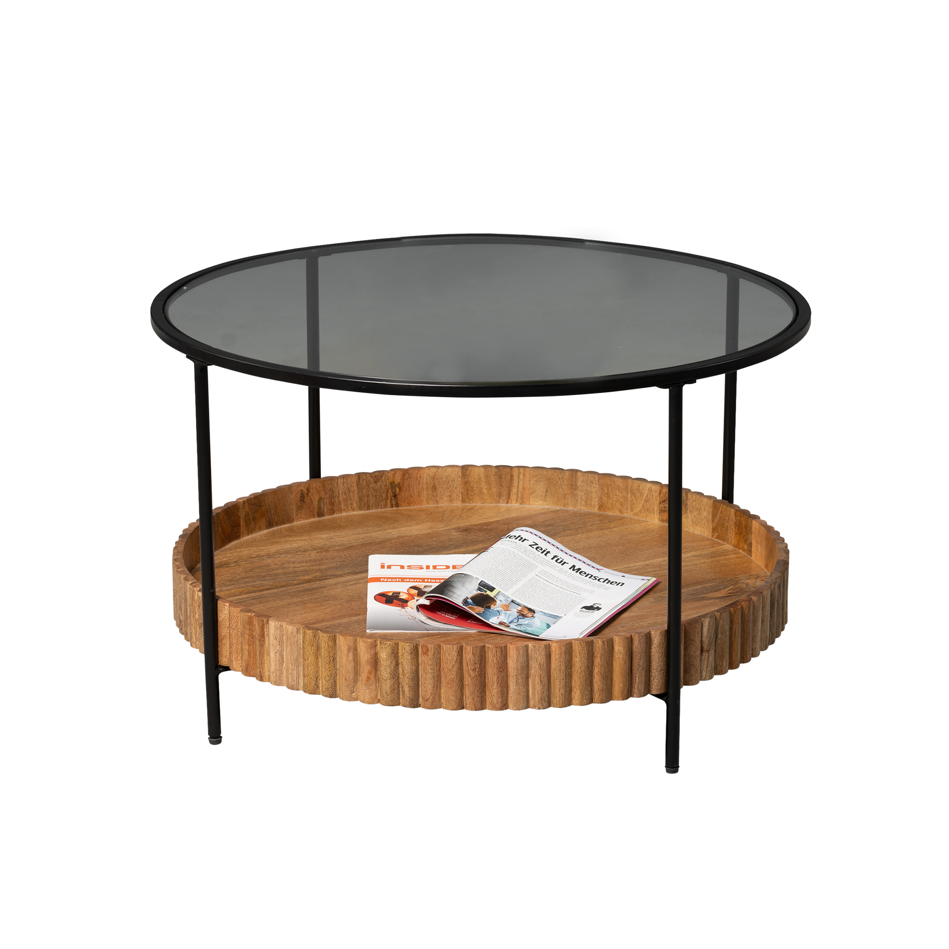 Couchtisch Jakob Absetzung Mangoholz massiv Tischplatte Grau Gestell Schwarz 78*78*48 Couchtisch Jakob Absetzung Mangoholz massiv Tischplatte Grau Gestell Schwarz 78*78*48