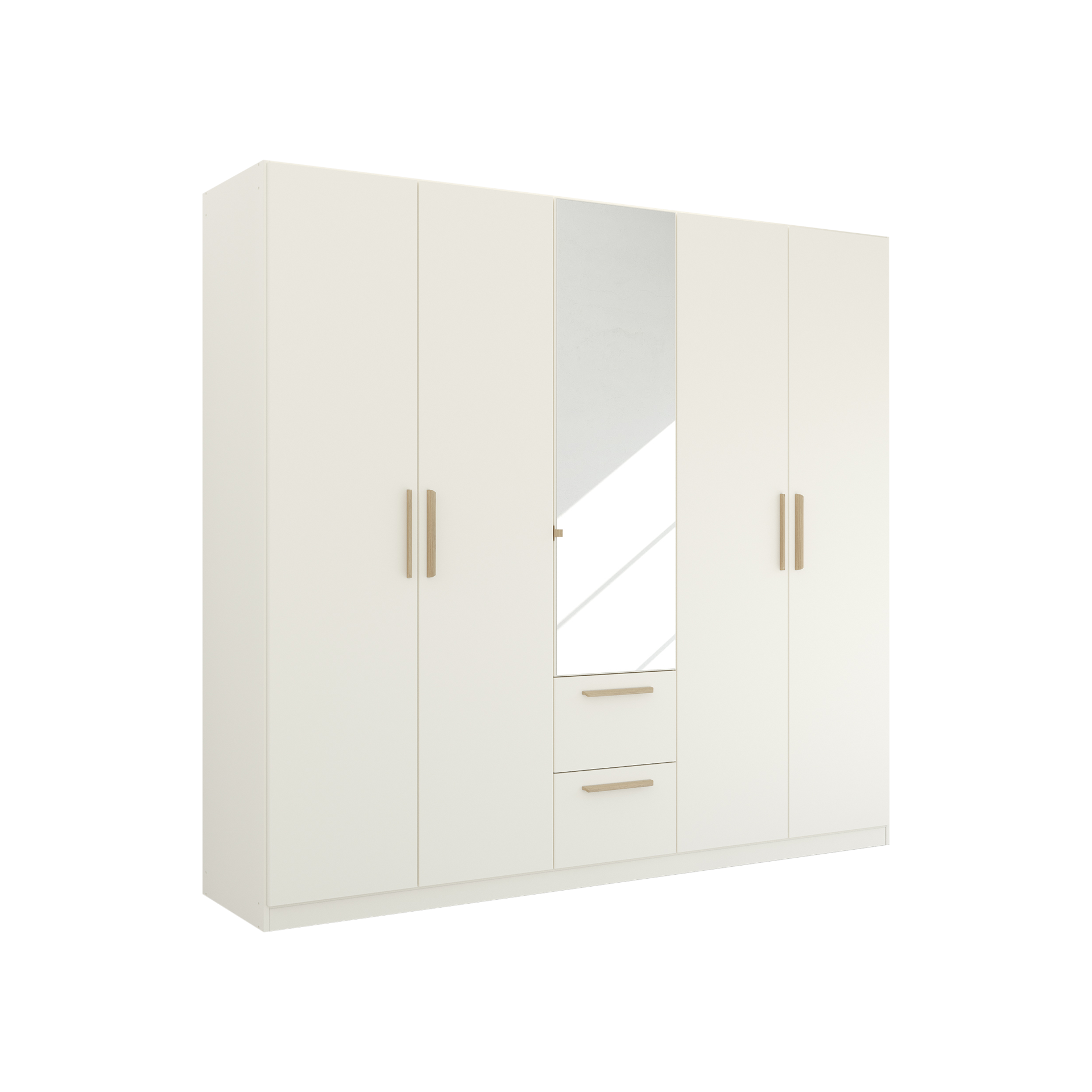 Drehtürenschrank Skandi 5-türig Weiß 54*226*210 Drehtürenschrank Skandi 5-türig Weiß 54*226*210