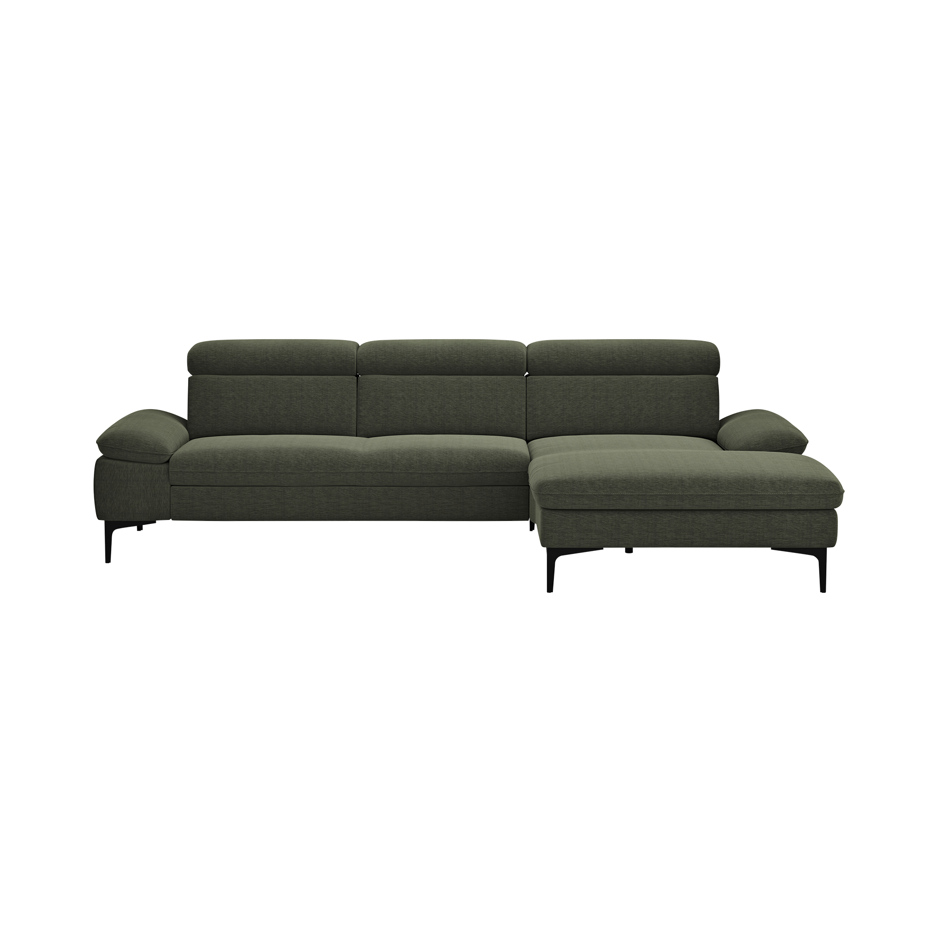 Global wohnen Ecksofa Felipa Forest Dunkelgrün Rücken echt Kopfteilverstellung Global wohnen Ecksofa Felipa Forest Dunkelgrün Rücken echt Kopfteilverstellung