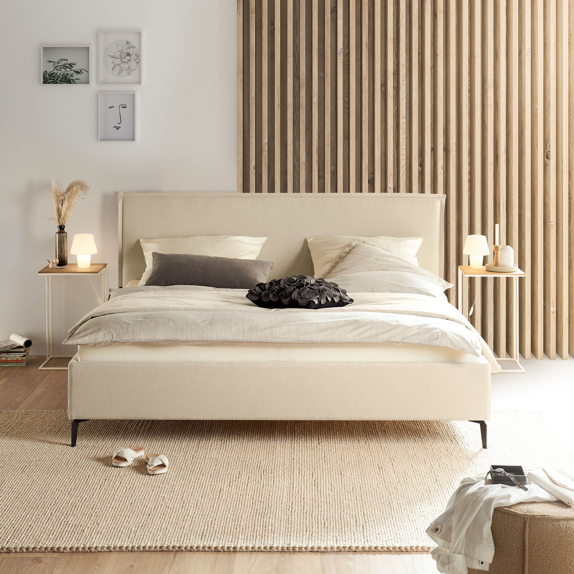 Musterring Polsterbett Elos II Bezug JAB 9895 Creme 200x200 cm Musterring Polsterbett Elos II Bezug JAB 9895 Creme 200x200 cm