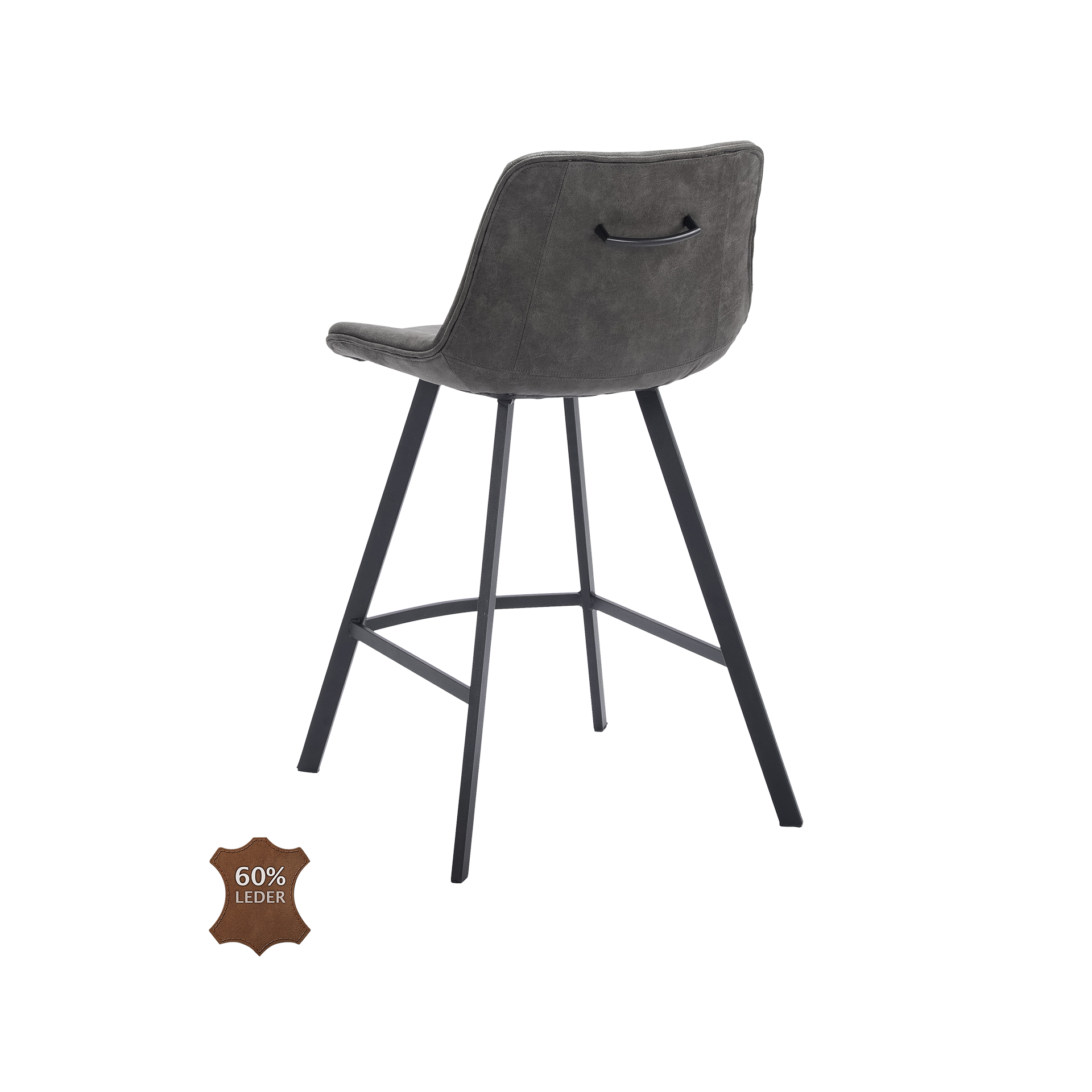 Natura Barhocker Wesley Bezug Stoff Bull Graphite Gestell Metall Schwarz pulverbeschichtet Natura Barhocker Wesley Bezug Stoff Bull Graphite Gestell Metall Schwarz pulverbeschichtet