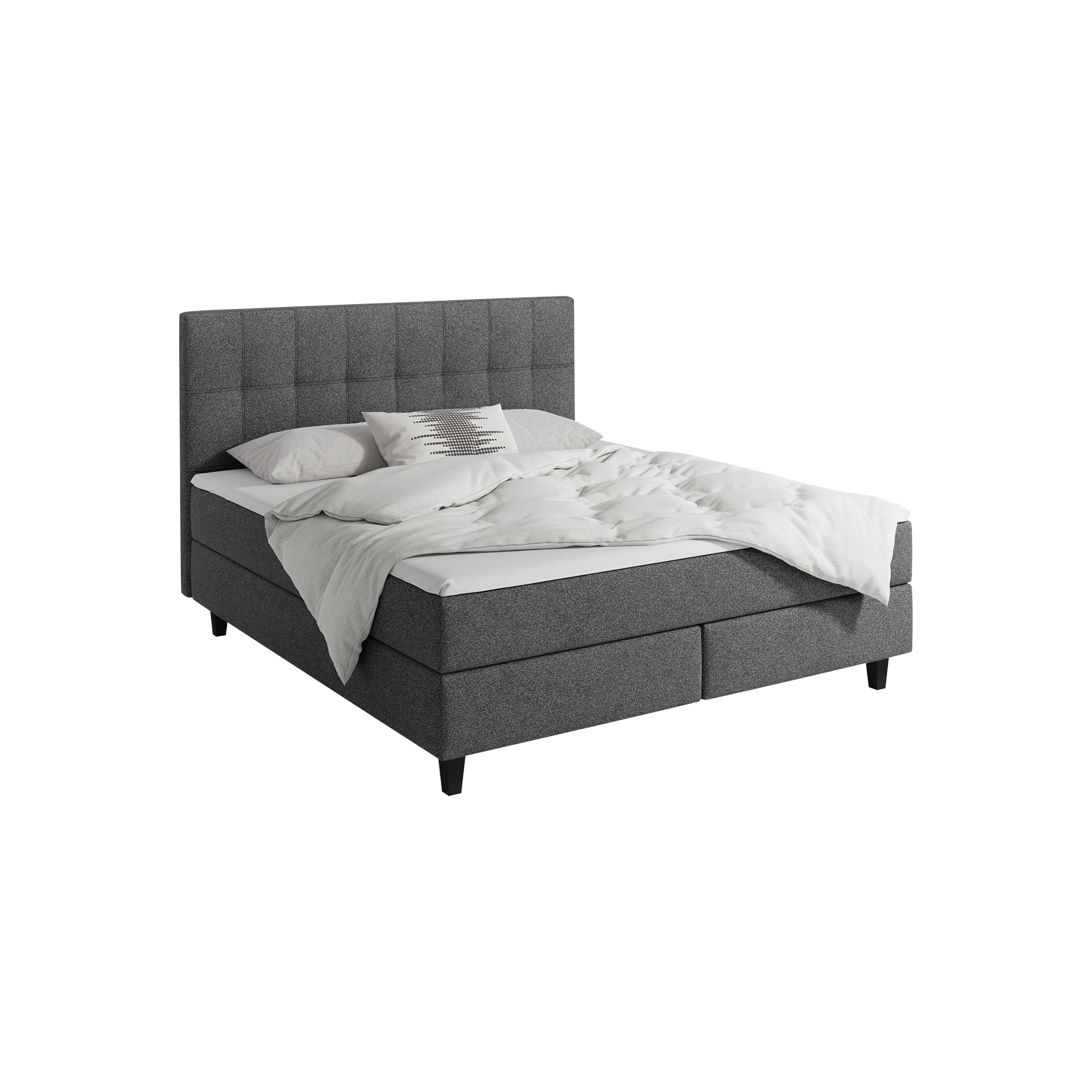 Francesca Garibaldi Boxspringbett Rialto Schwarz 180x200 cm
