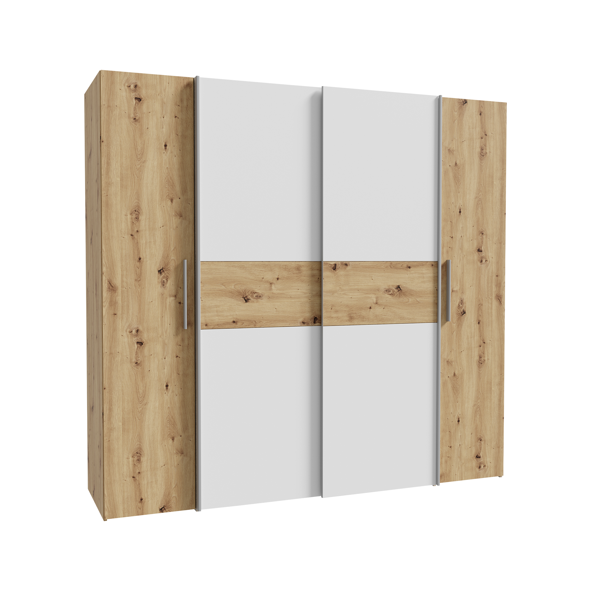 Drehtürenschrank Kaktus 4-türig Eichefarben 61.6*200*190.5 Drehtürenschrank Kaktus 4-türig Eichefarben 61.6*200*190.5