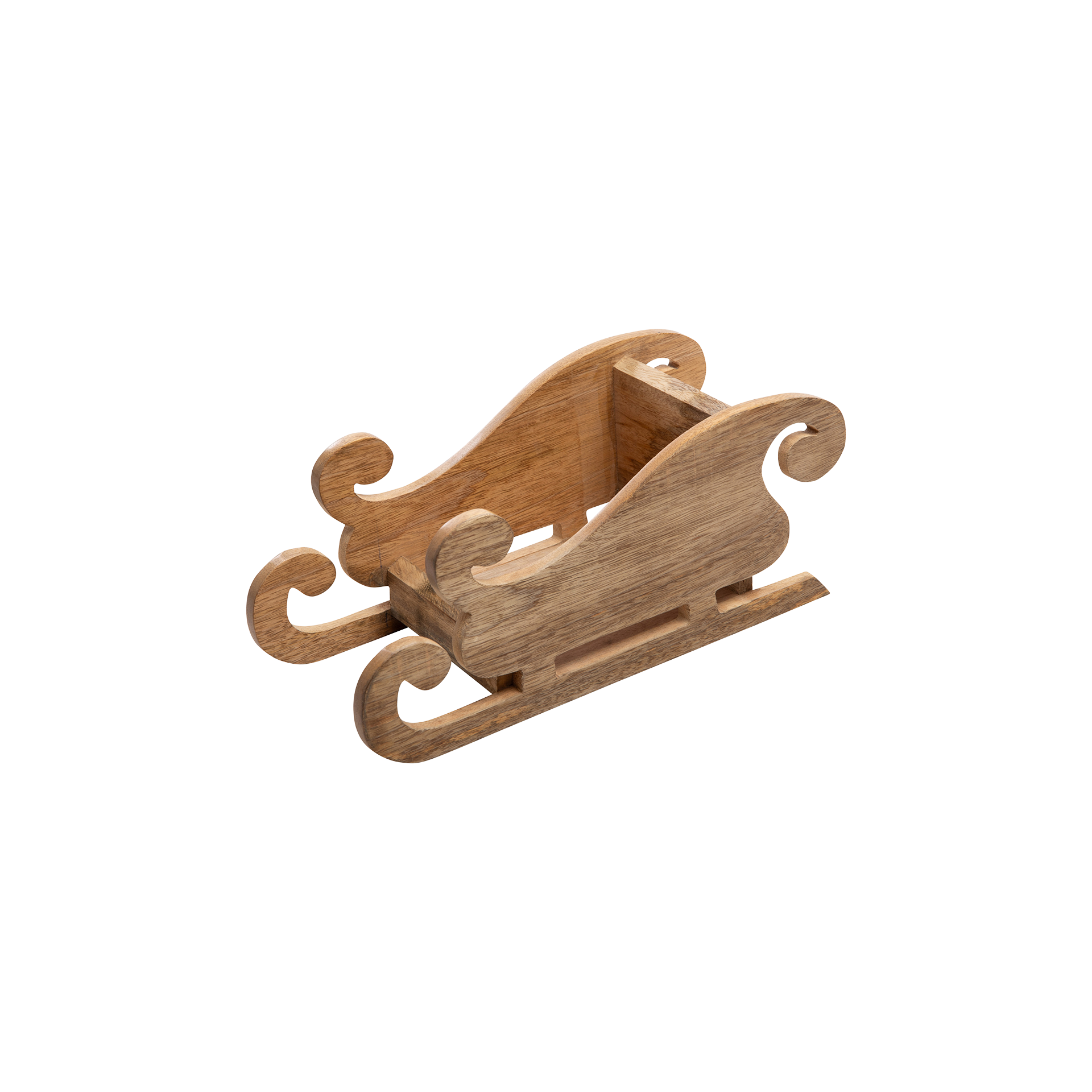 Dekoaufsteller Schlitten Natur