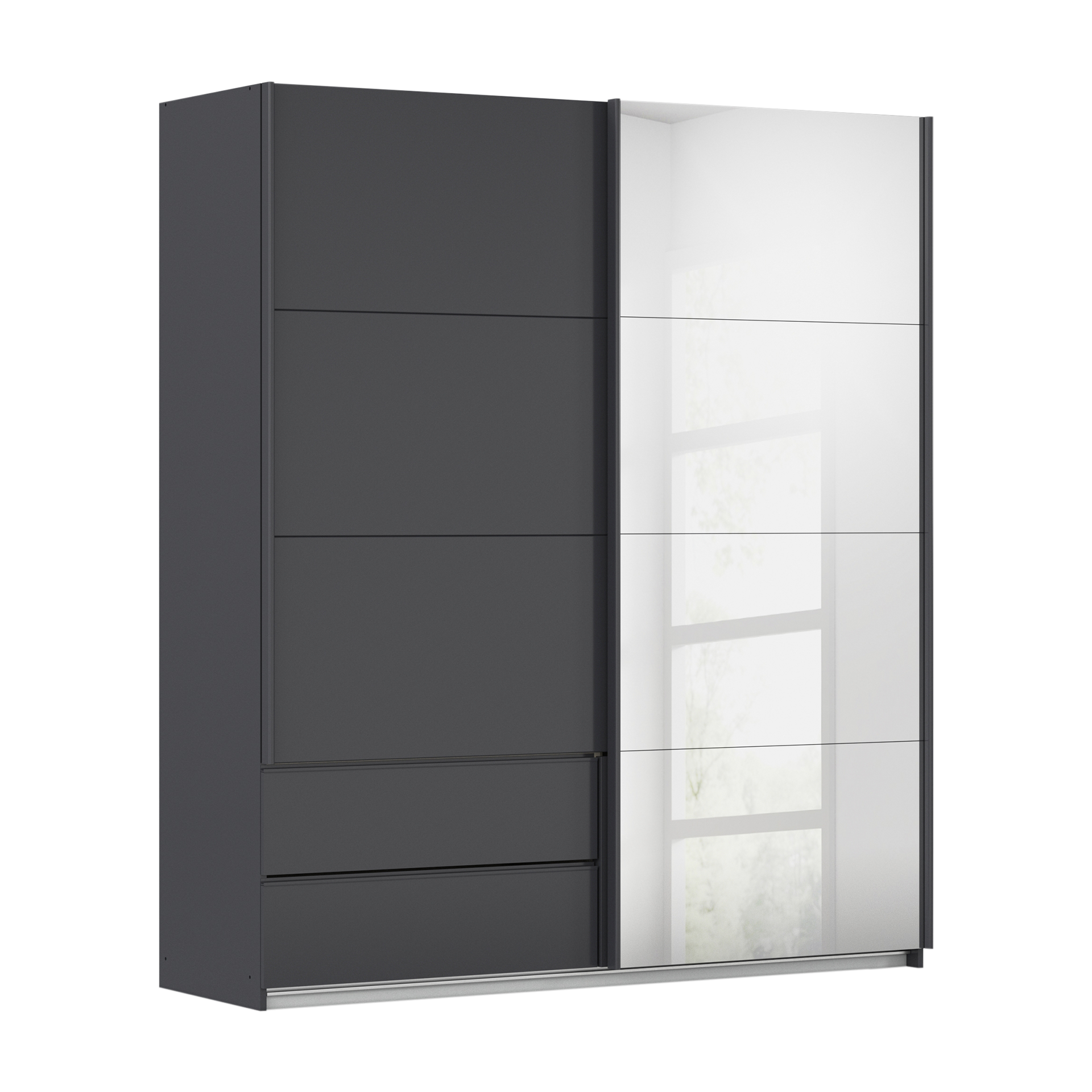 Schwebetürenschrank Elsa Grau 62*181*210