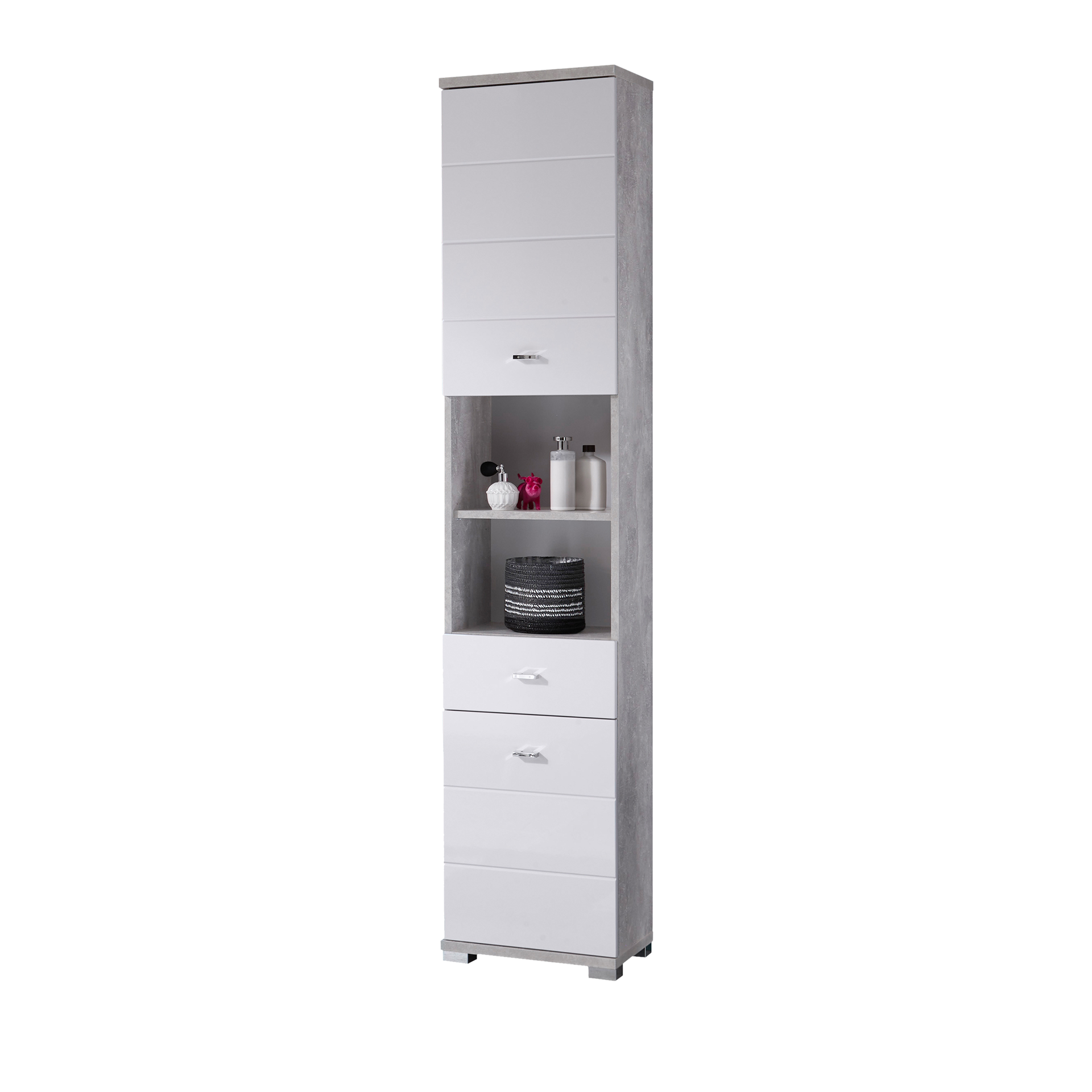 Badschrank Polly Weiß 38*30*190