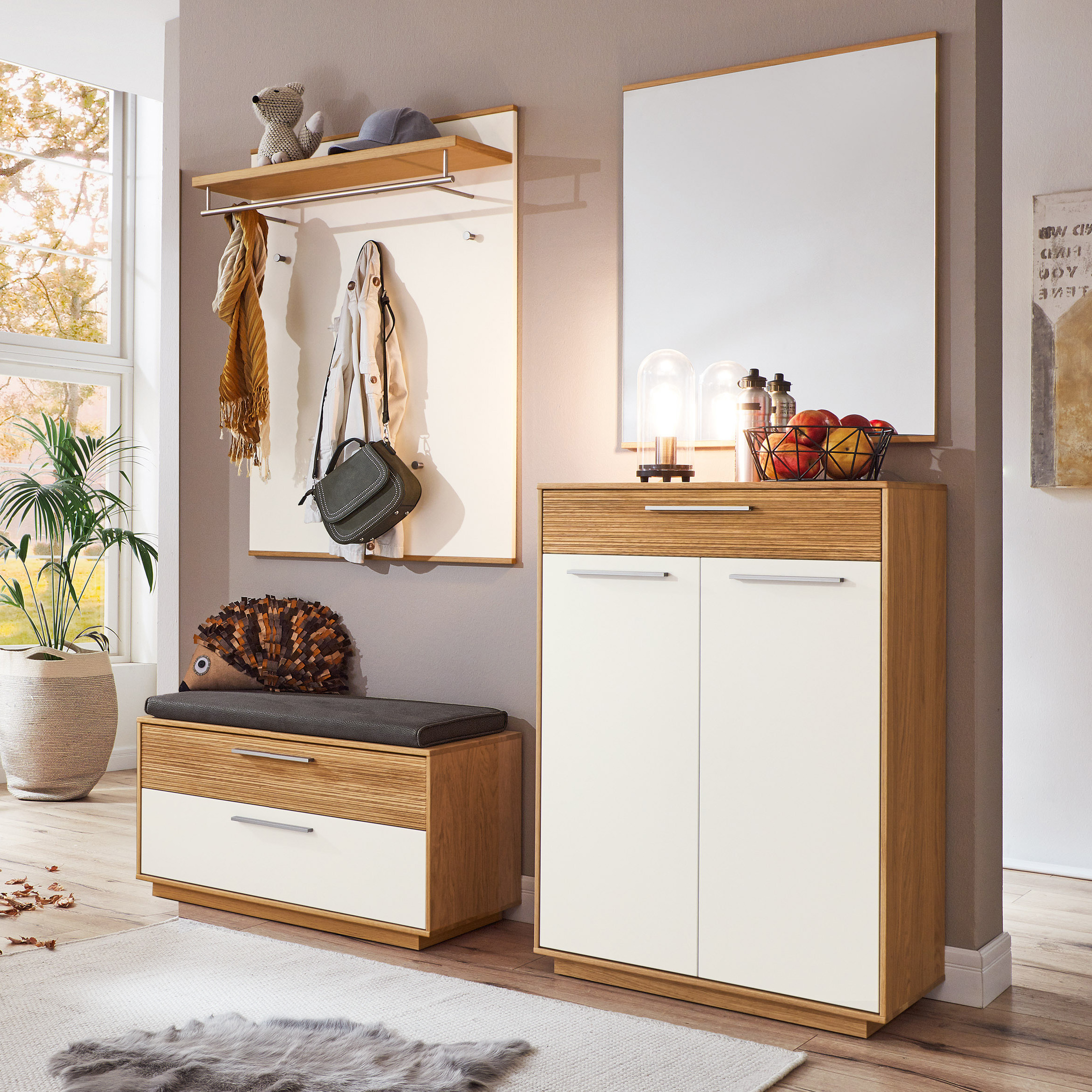 Collection H Garderoben-Set Lobo 4-teilig Weiß Collection H Garderoben-Set Lobo 4-teilig Weiß