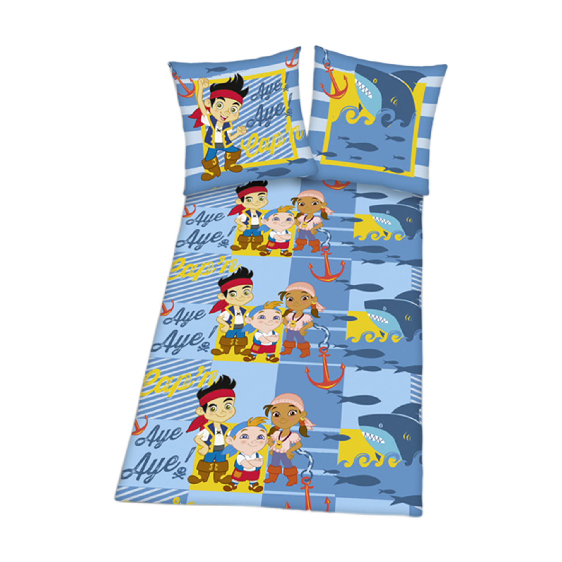 Biberbettwäsche Nimmerland Piraten Mehrfarbig 135x200cm Biberbettwäsche Nimmerland Piraten Mehrfarbig 135x200cm