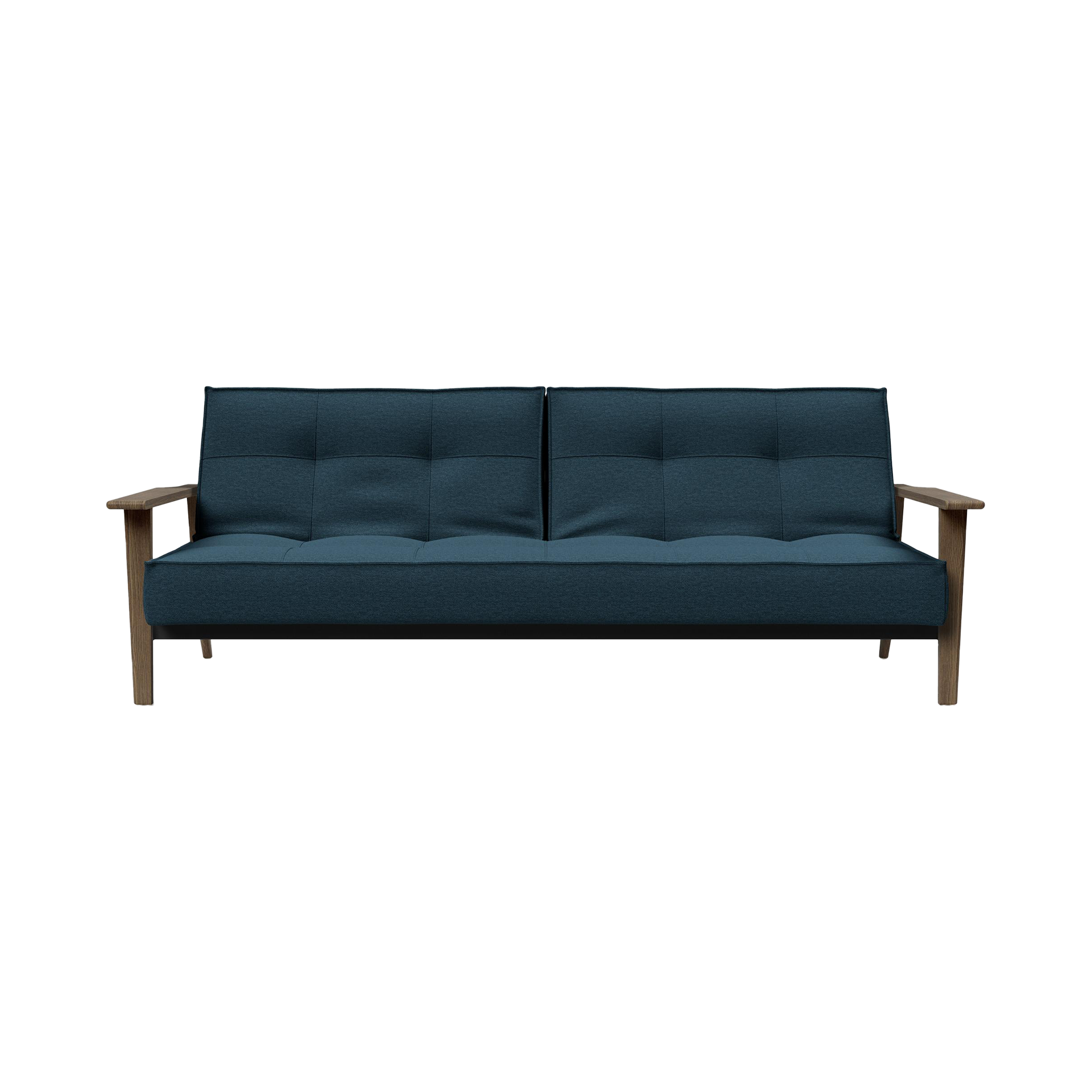 INNOVATION LIVING Schlafsofa Splitback Frej Bezug Marineblau Gestell Mattschwarz Eichefarben INNOVATION LIVING Schlafsofa Splitback Frej Bezug Marineblau Gestell Mattschwarz Eichefarben