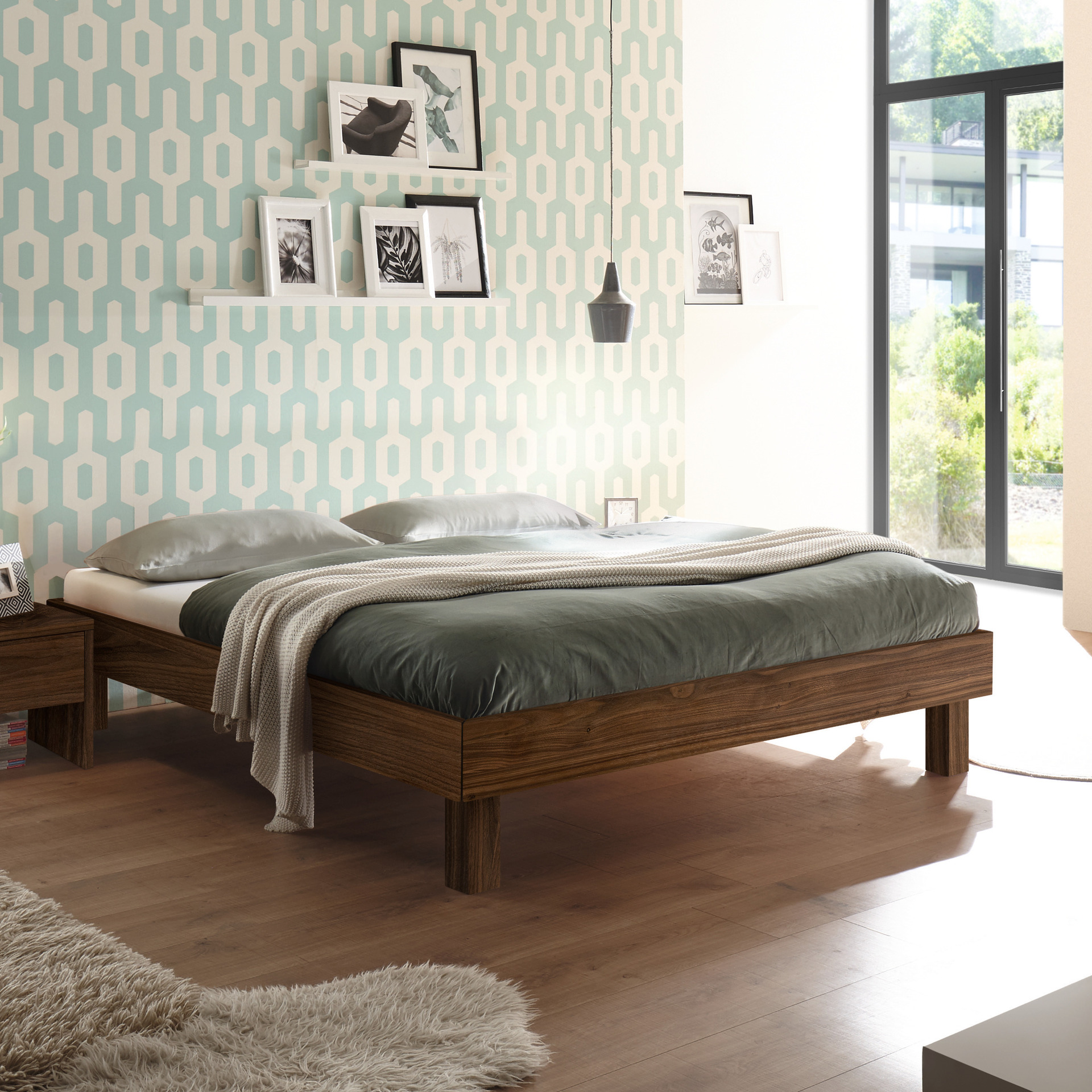 HASENA Bett Trento Gestell Nußbaum 100x200 cm HASENA Bett Trento Gestell Nußbaum 100x200 cm