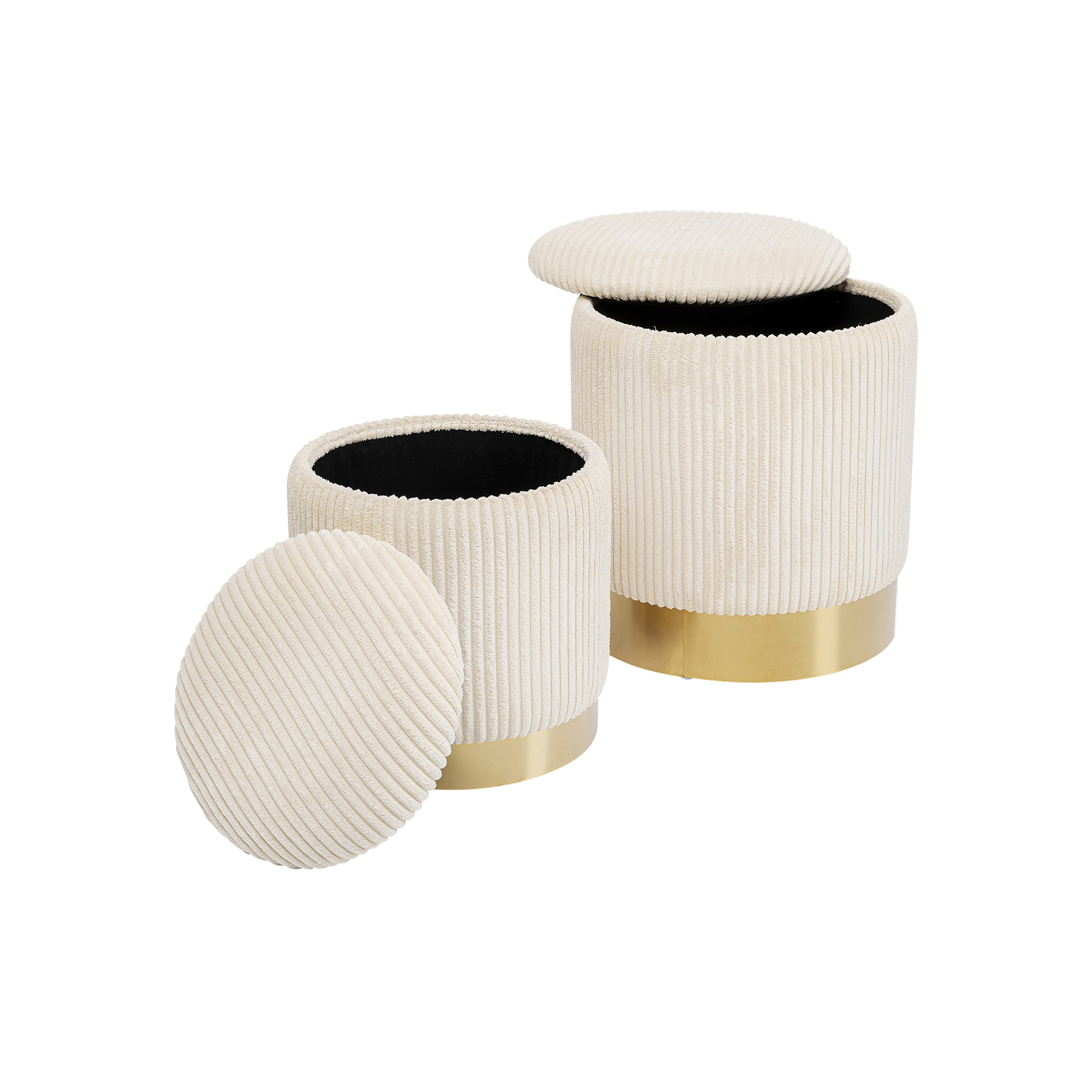 Kare Hocker Plush Beige