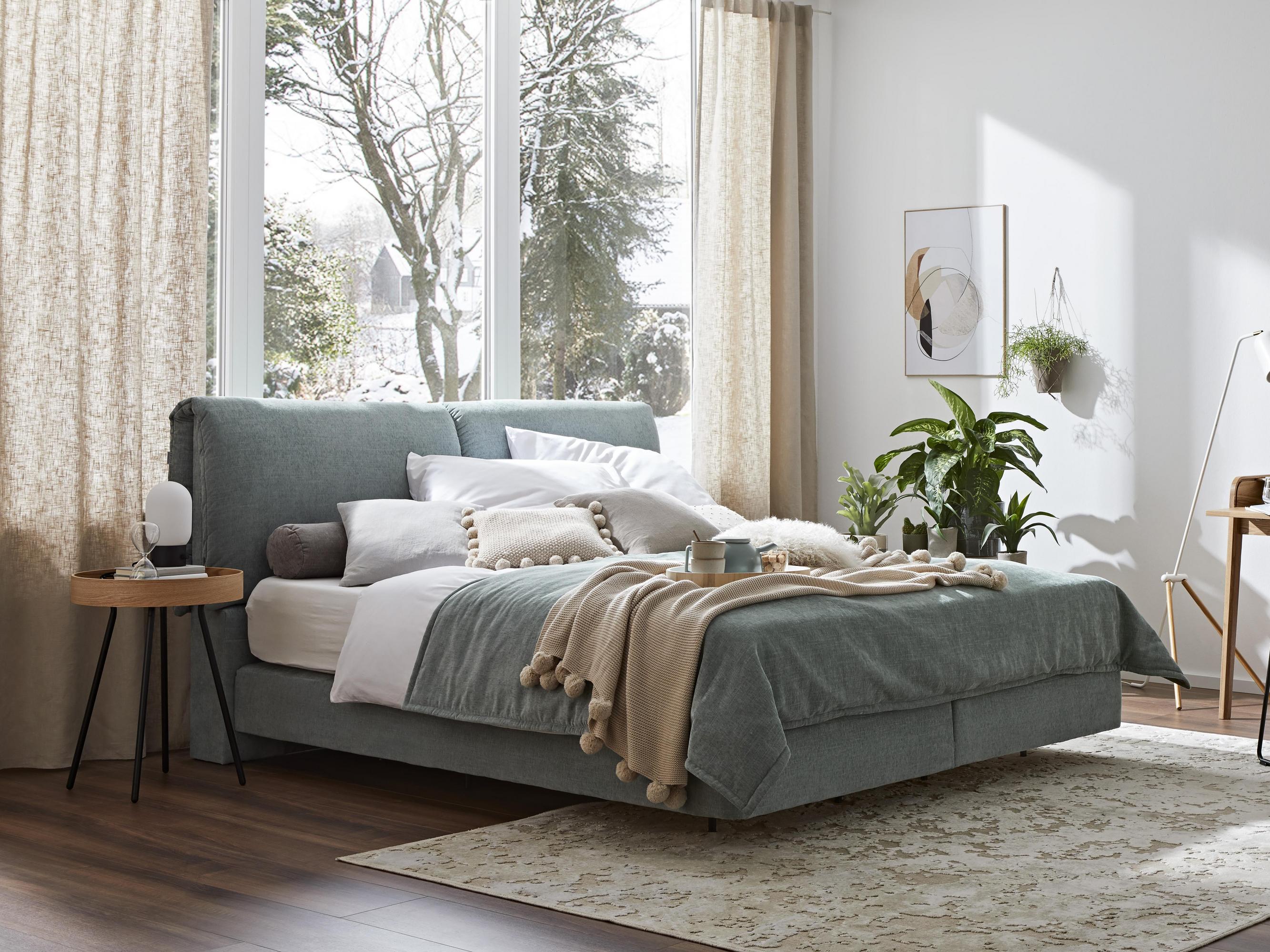 Natura Boxspringbett Alpin Grün 200x200 cm H2 - mittelfest, bis ca. 80 kg H3 - fest, ab ca. 80 kg Natura Boxspringbett Alpin Grün 200x200 cm H2 - mittelfest, bis ca. 80 kg H3 - fest, ab ca. 80 kg