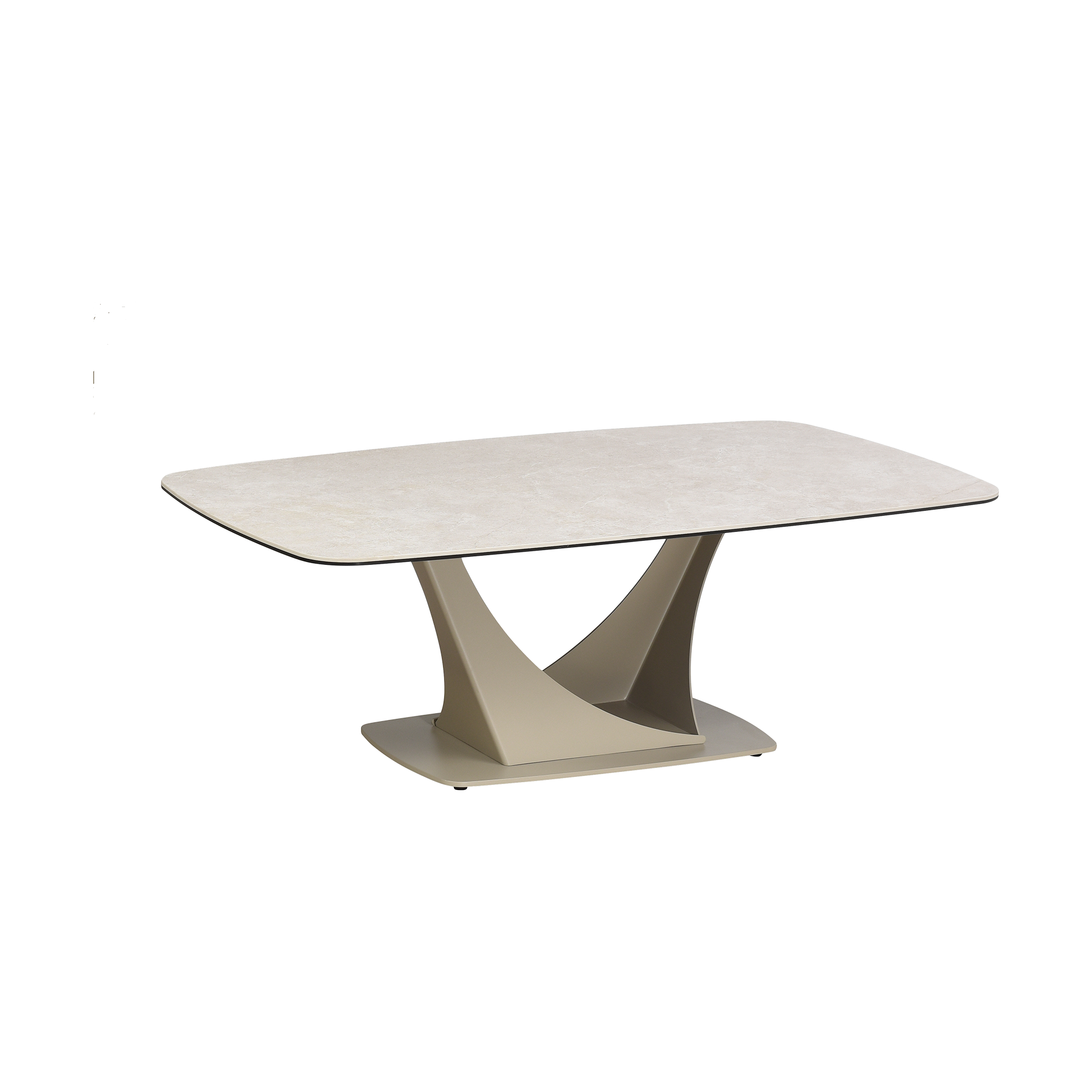 Couchtisch Blake Tischplatte Beige, Gestell Beige 120*60*42