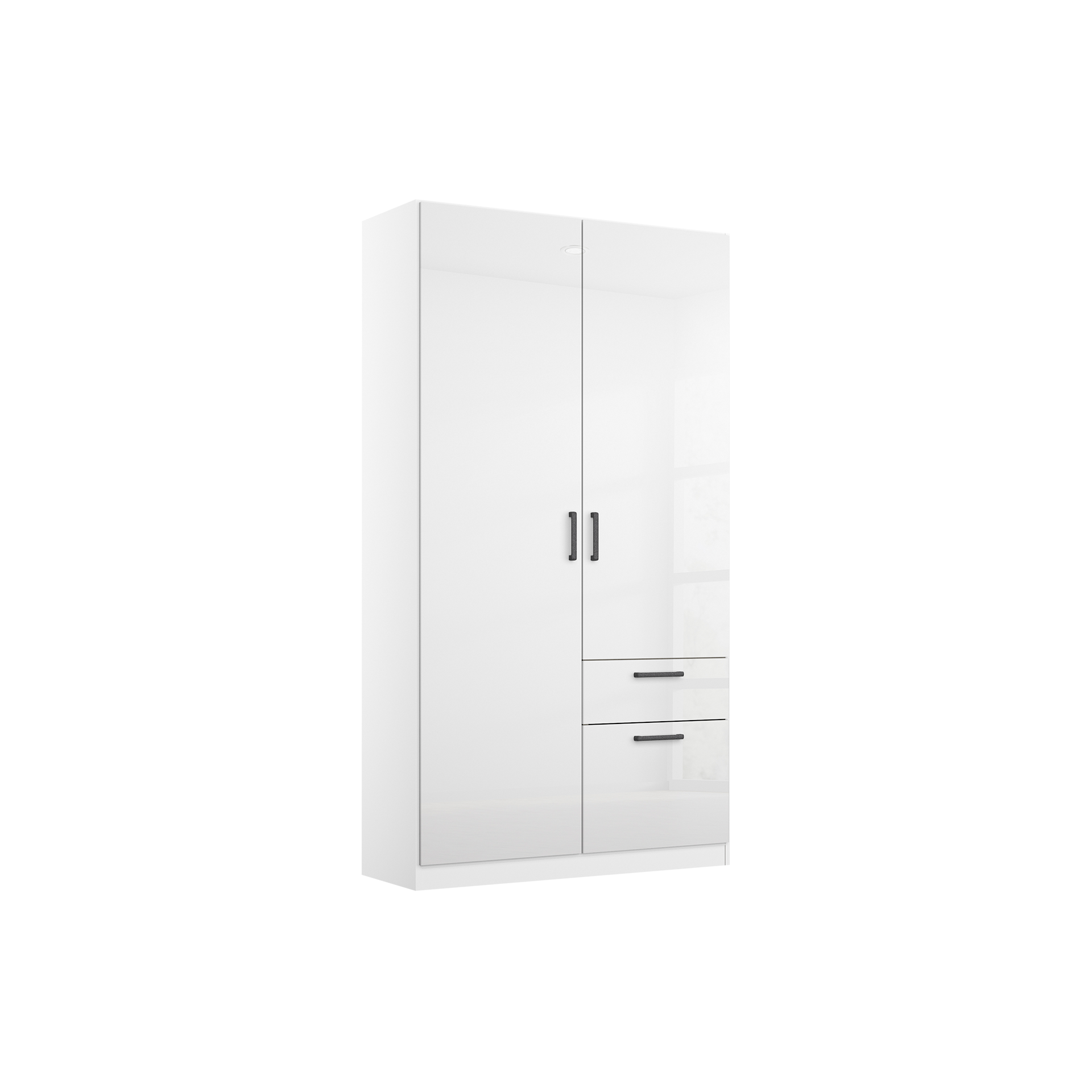 Drehtürenschrank Multiform 2-türig Weiß 54*91*197 Drehtürenschrank Multiform 2-türig Weiß 54*91*197