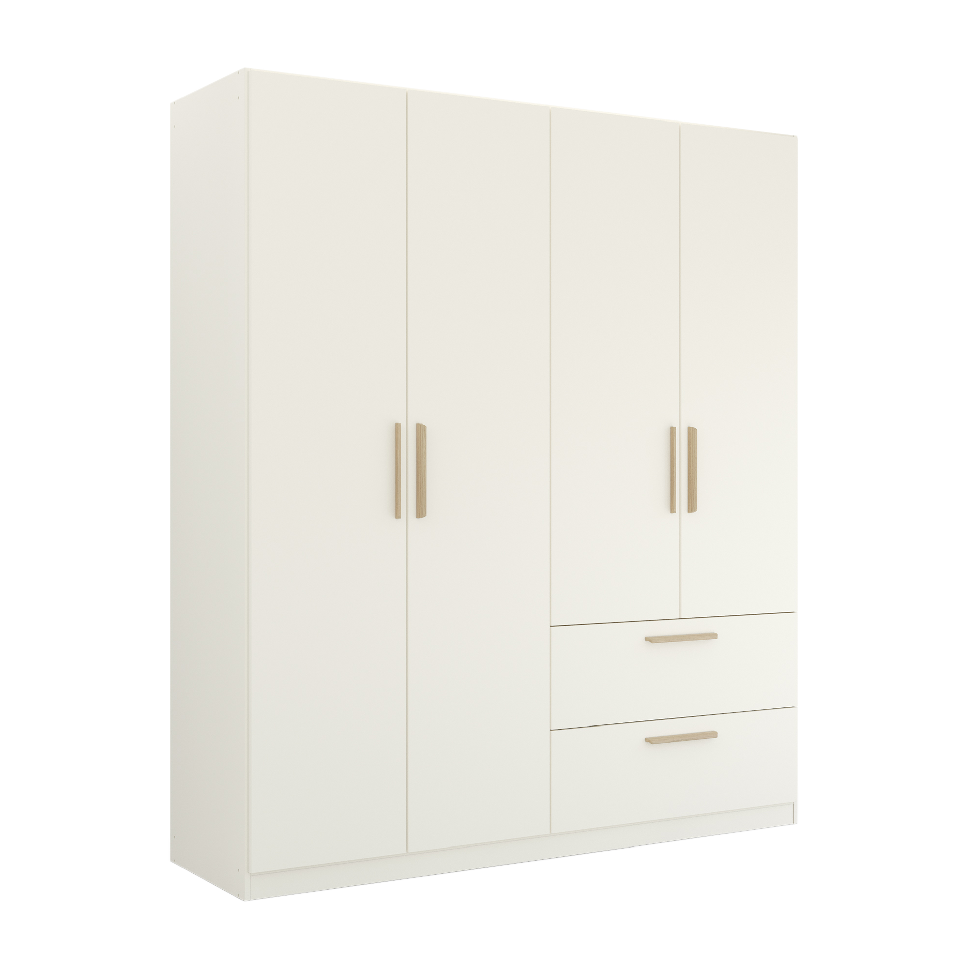 Drehtürenschrank Skandi 4-türig Weiß 54*181*210
