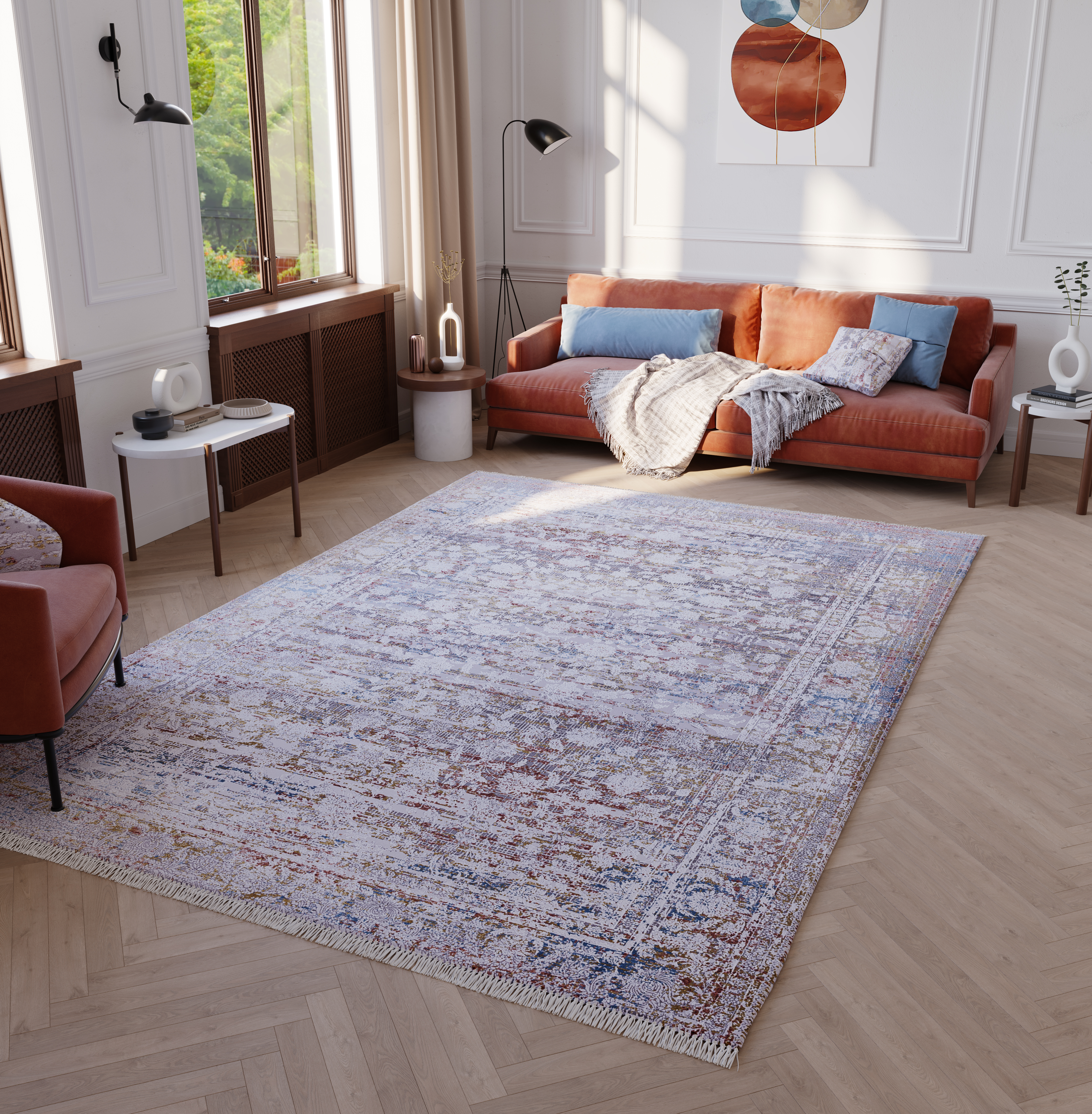 Teppich Atlantis 140x200cm gelb grau Teppich Atlantis 140x200cm gelb grau