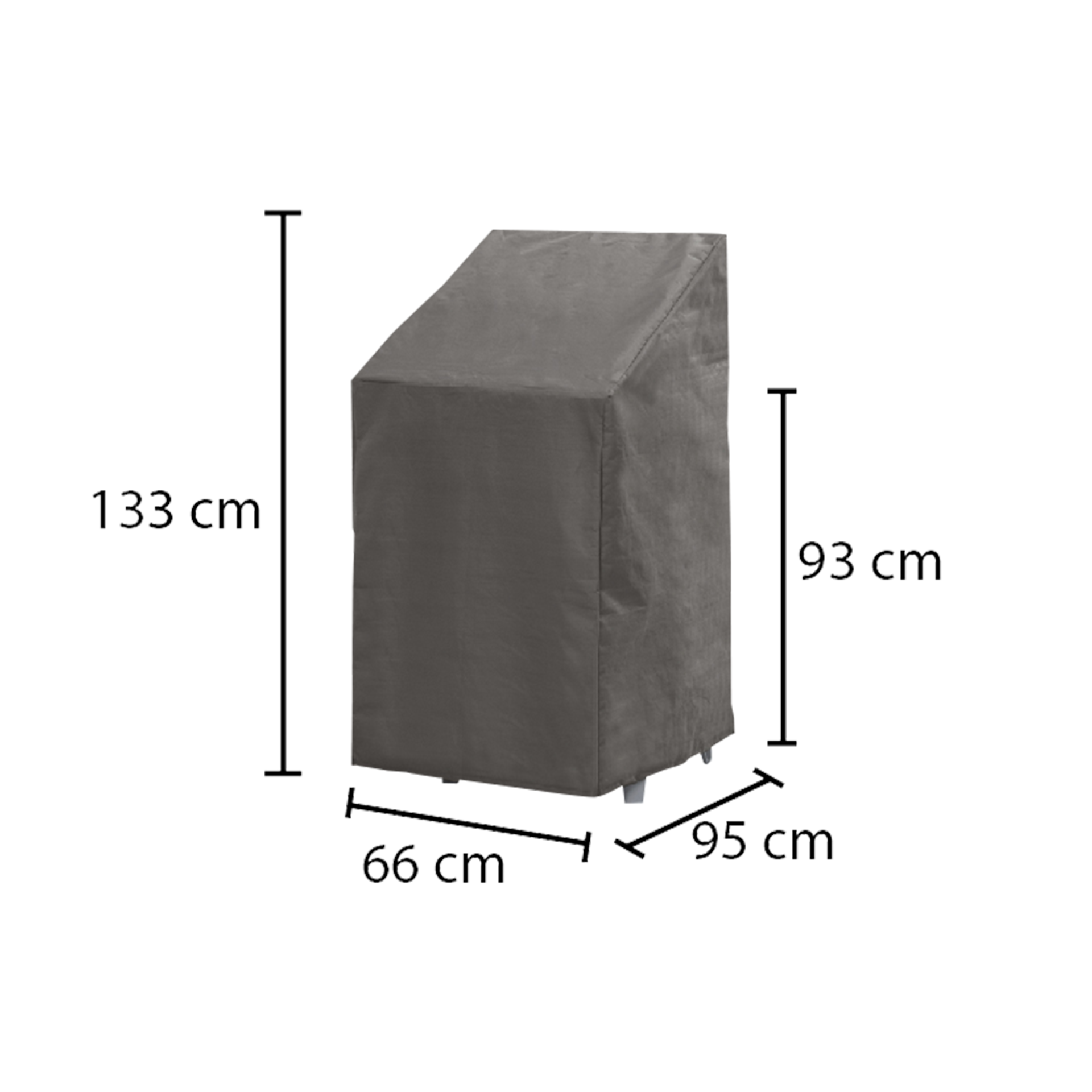 Premium Schutzhülle für Stapelstühle rechteckig 66*95*133
