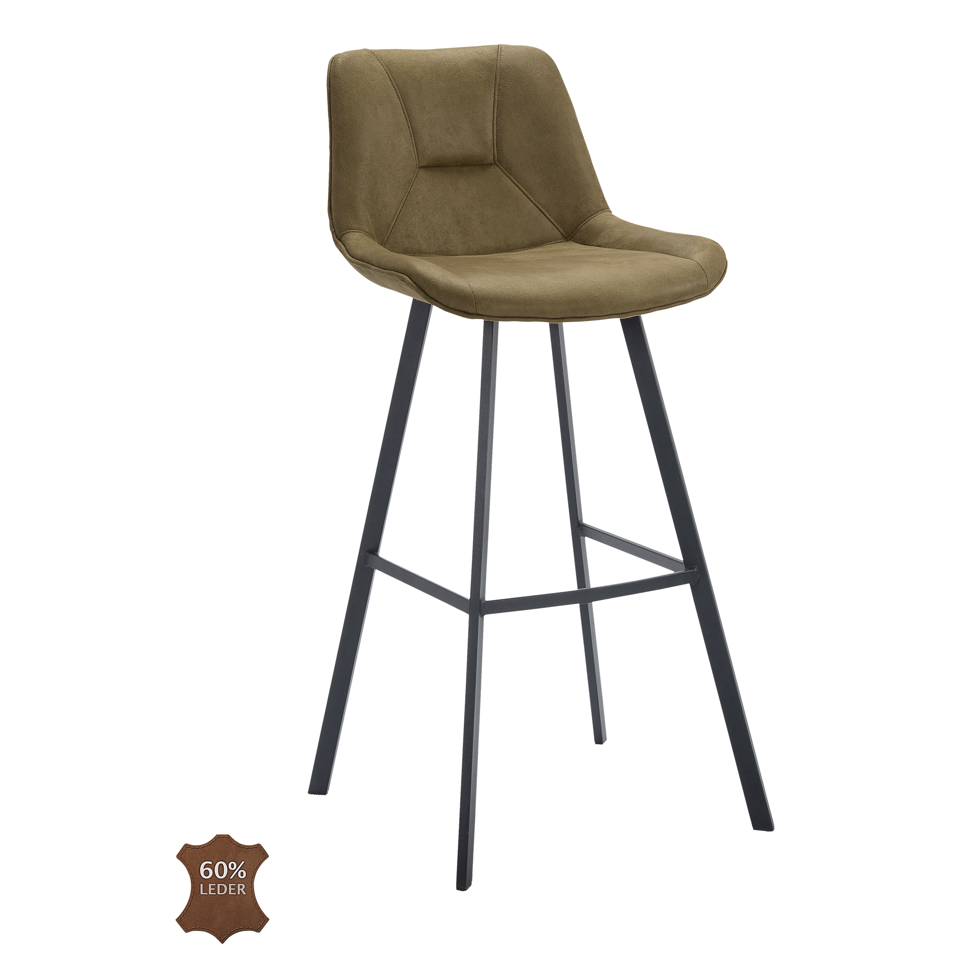 Natura Barhocker Wesley Bezug Stoff Bull Moos Gestell Metall Schwarz pulverbeschichtet Natura Barhocker Wesley Bezug Stoff Bull Moos Gestell Metall Schwarz pulverbeschichtet