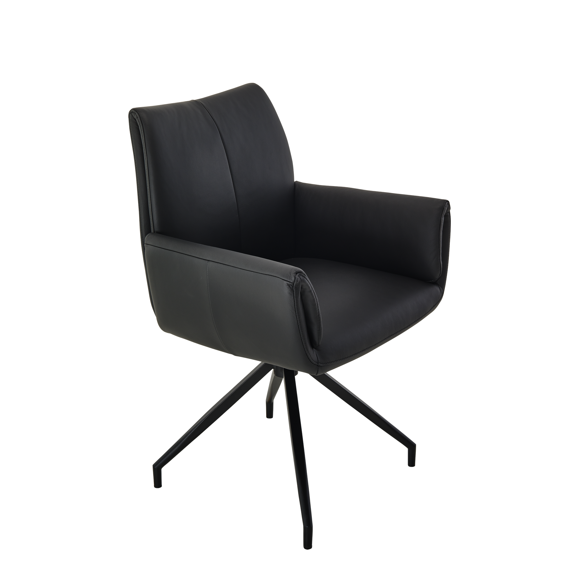 Armlehnstuhl Lori Beine Schwarz Bezug Schwarz