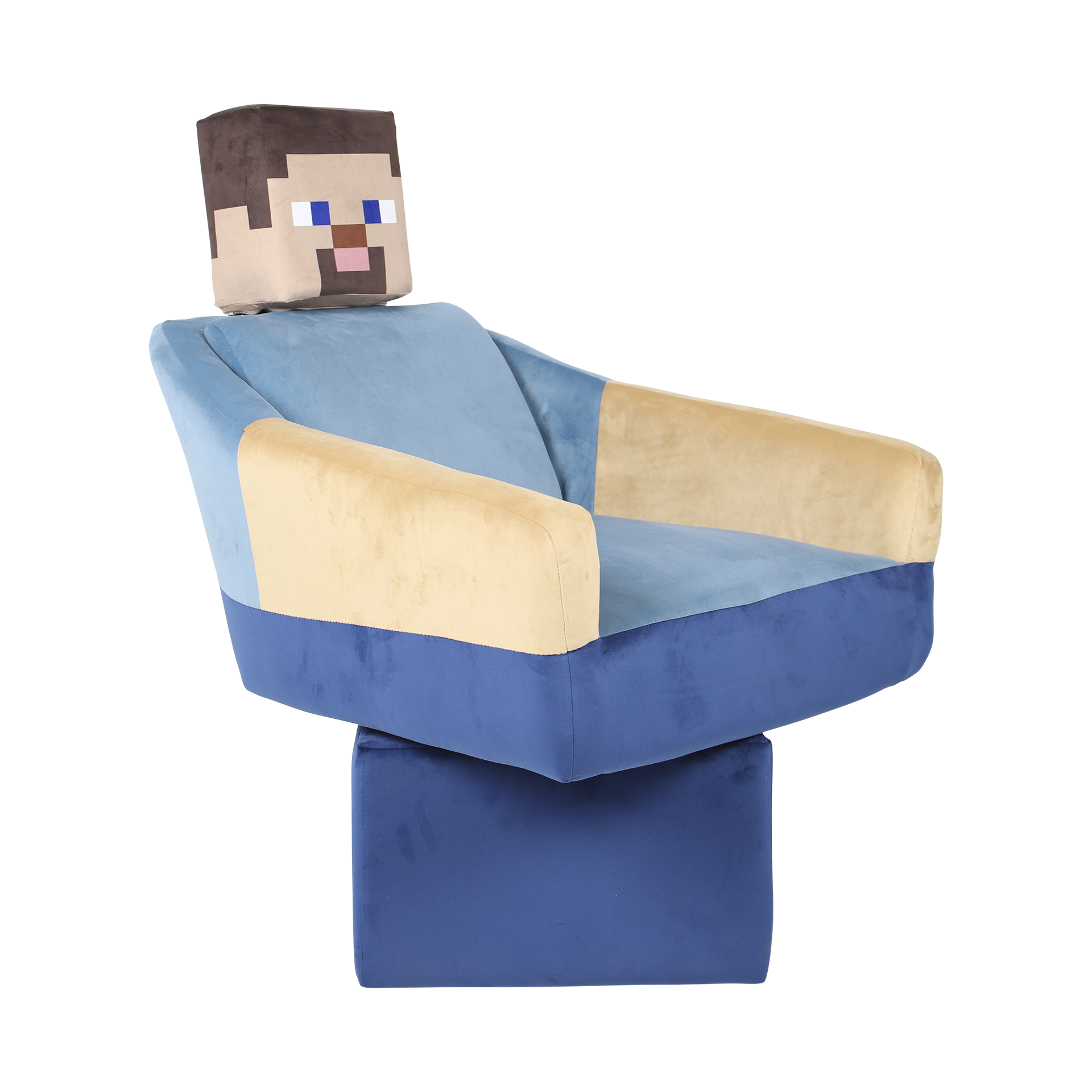 Minecraft Sessel Steve Blau