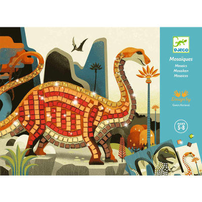 Spiel Mosaik: Metallische Dinosaurier Mehrfarbig Spiel Mosaik: Metallische Dinosaurier Mehrfarbig