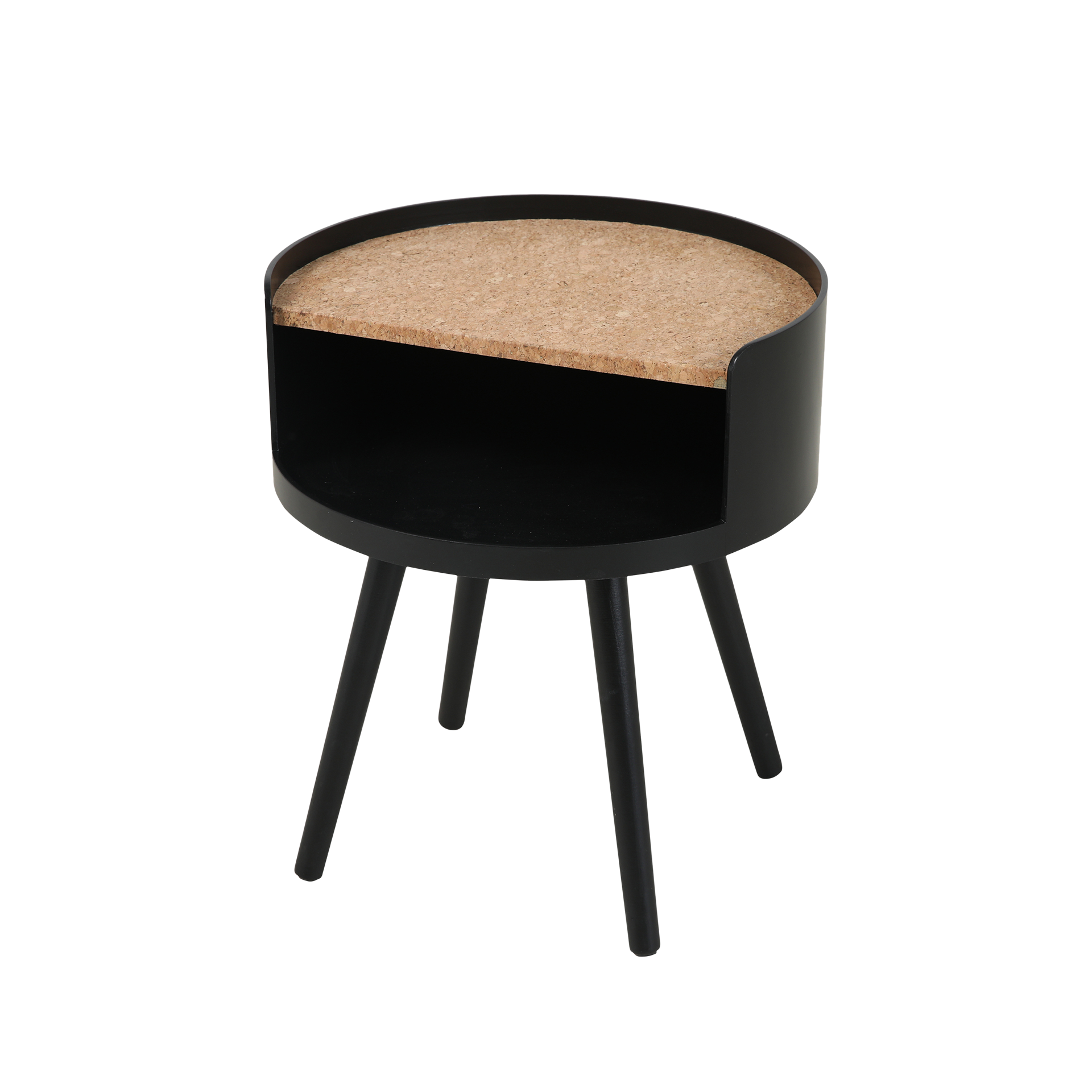 Beistelltisch Cork Schwarz 40*40*46