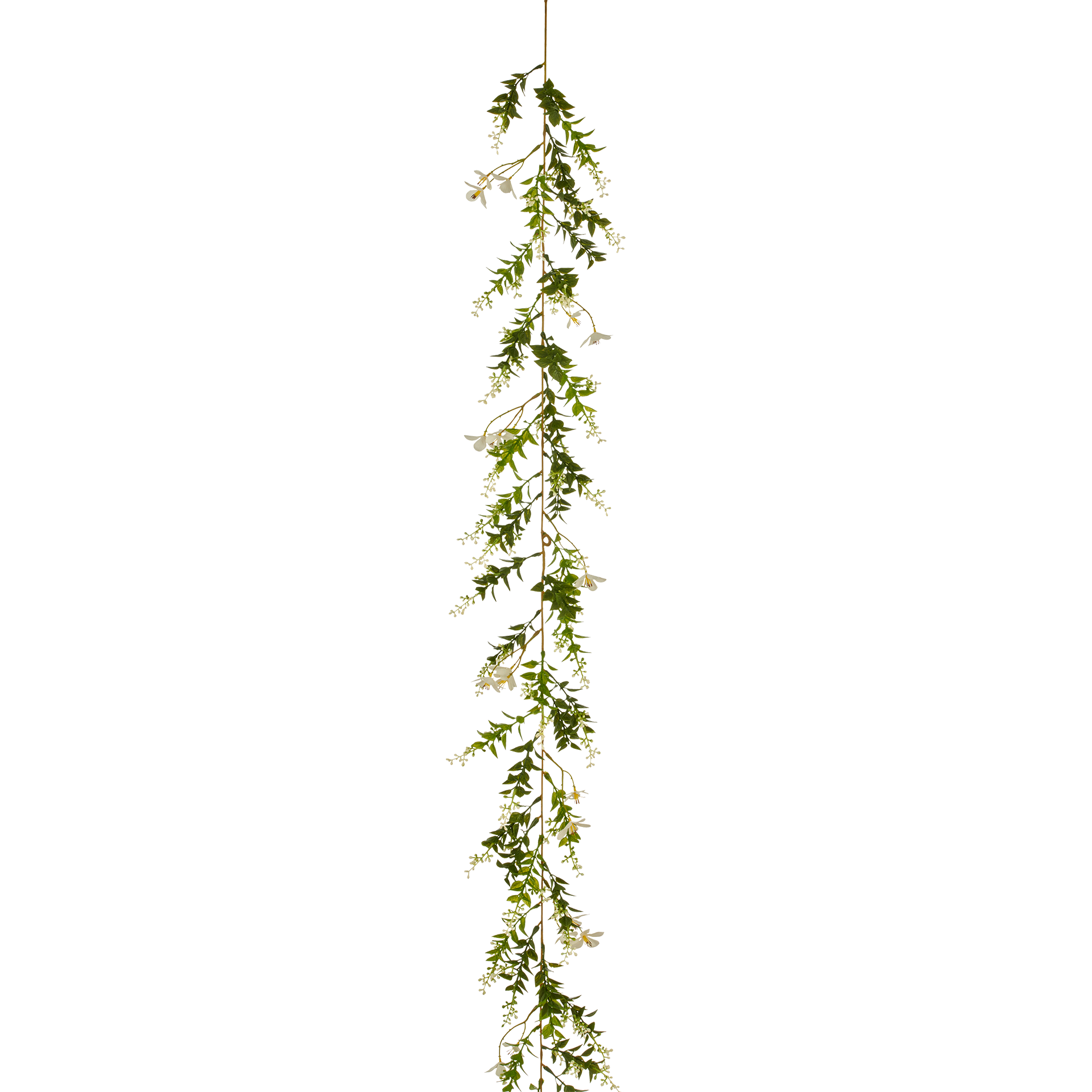 Kunstpflanze Miniblattgirlande Weiß