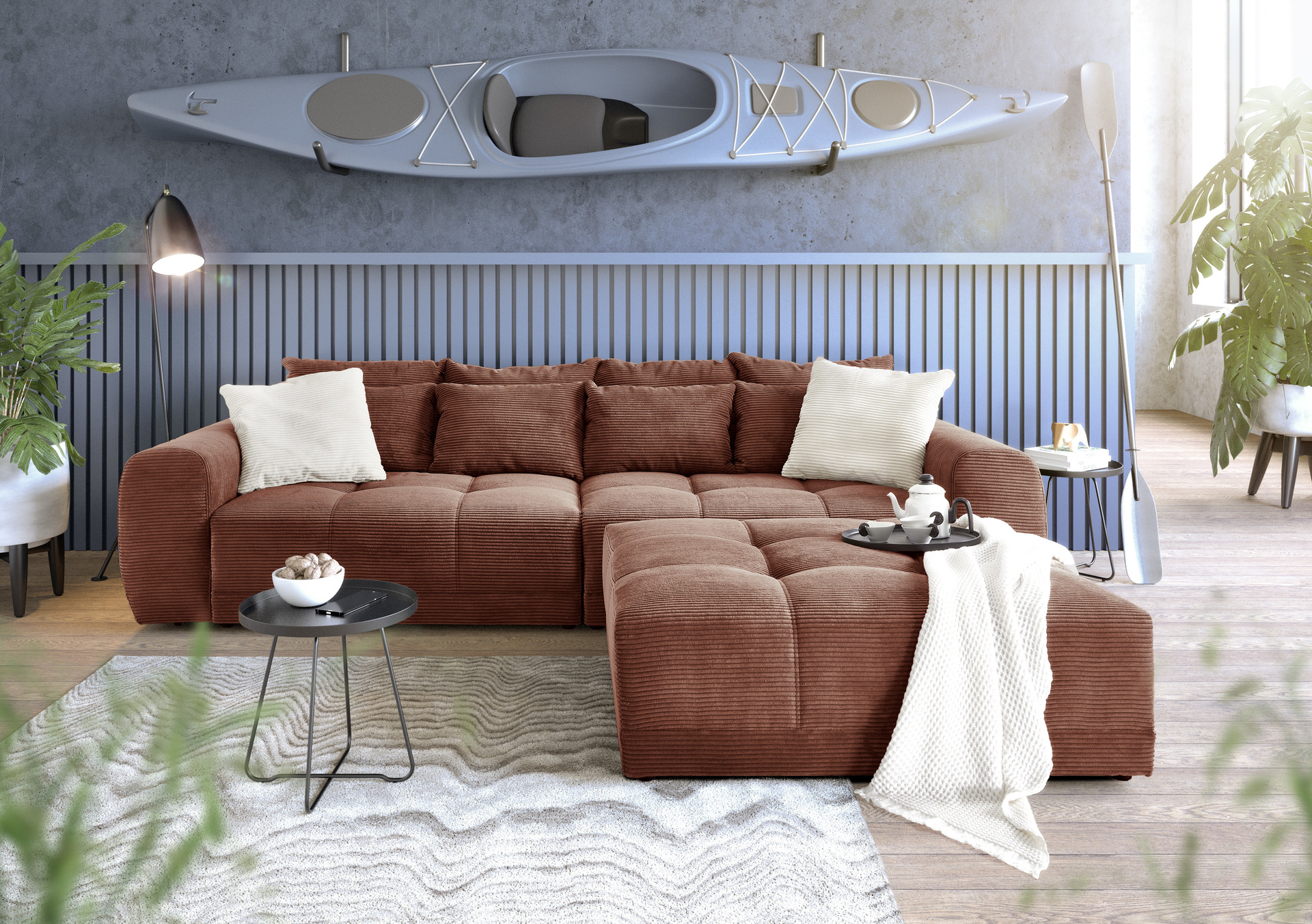 Bigsofa Janni Bezug Cord Rot Bigsofa Janni Bezug Cord Rot