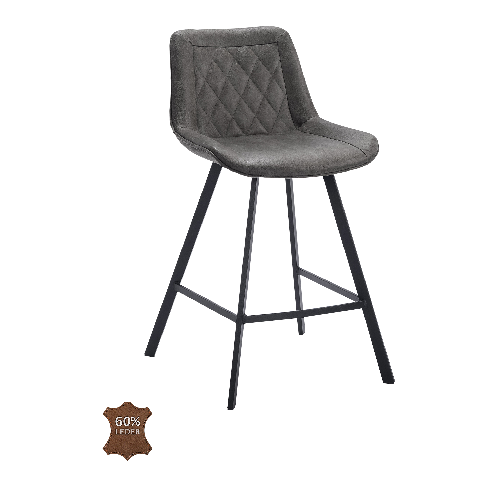 Natura Barhocker Wesley Bezug Stoff Bull Graphite Gestell Metall Schwarz pulverbeschichtet Natura Barhocker Wesley Bezug Stoff Bull Graphite Gestell Metall Schwarz pulverbeschichtet