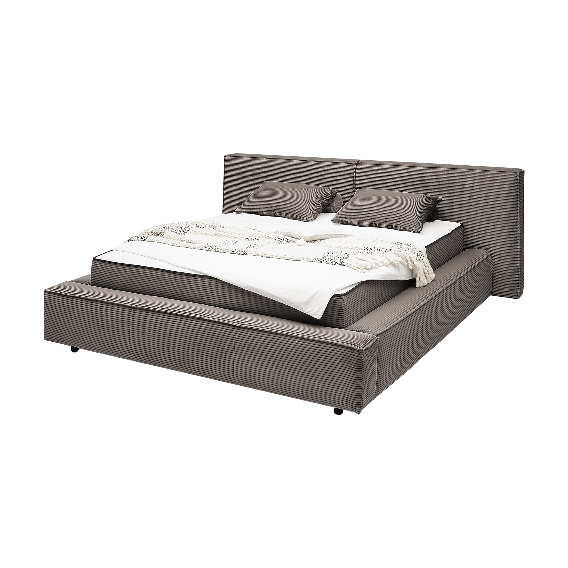Polsterbett Calida Bezug Mocca Fuß Schwarz 180x200 cm Polsterbett Calida Bezug Mocca Fuß Schwarz 180x200 cm