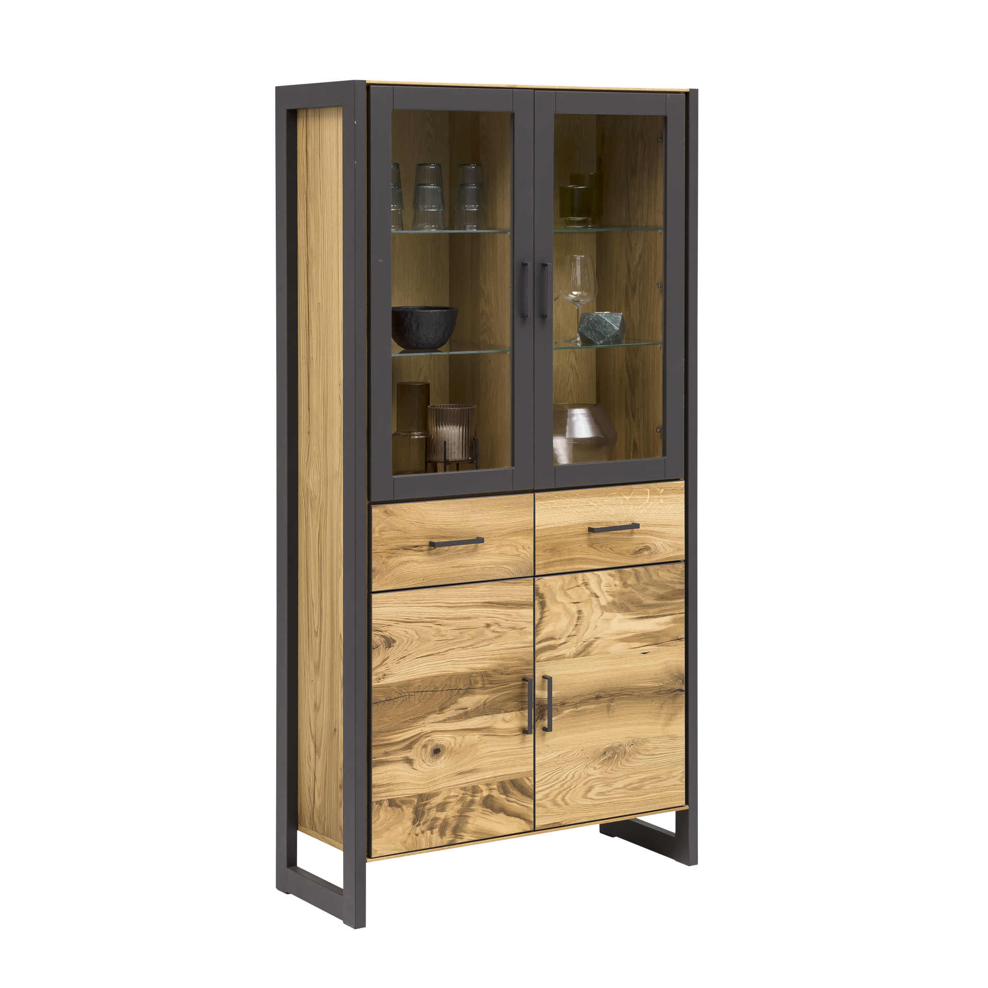 Novofurn Vitrine Evan Eichefarben 40*97.5*198.5 Novofurn Vitrine Evan Eichefarben 40*97.5*198.5