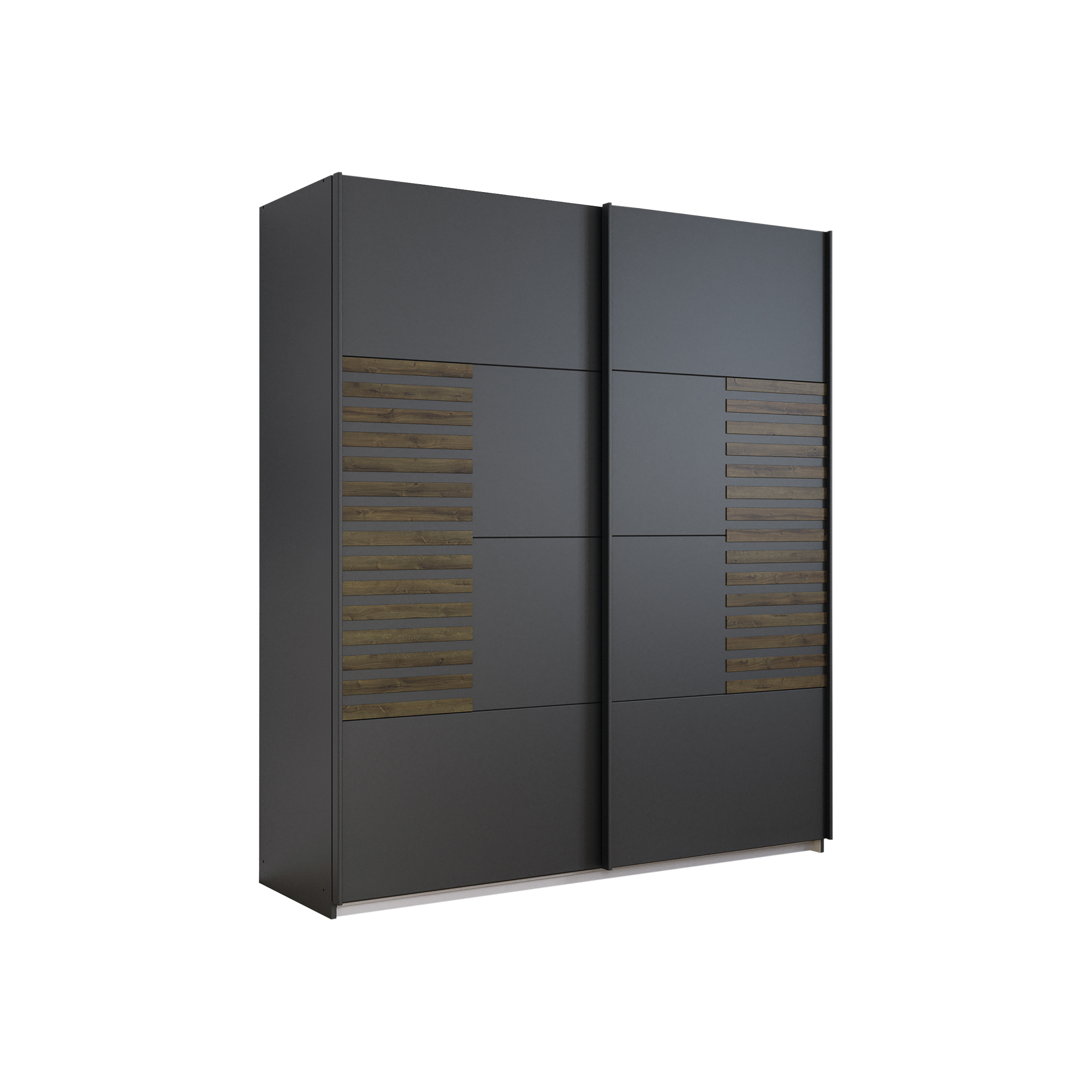 Schwebetürenschrank Bart Grau 62*181*210