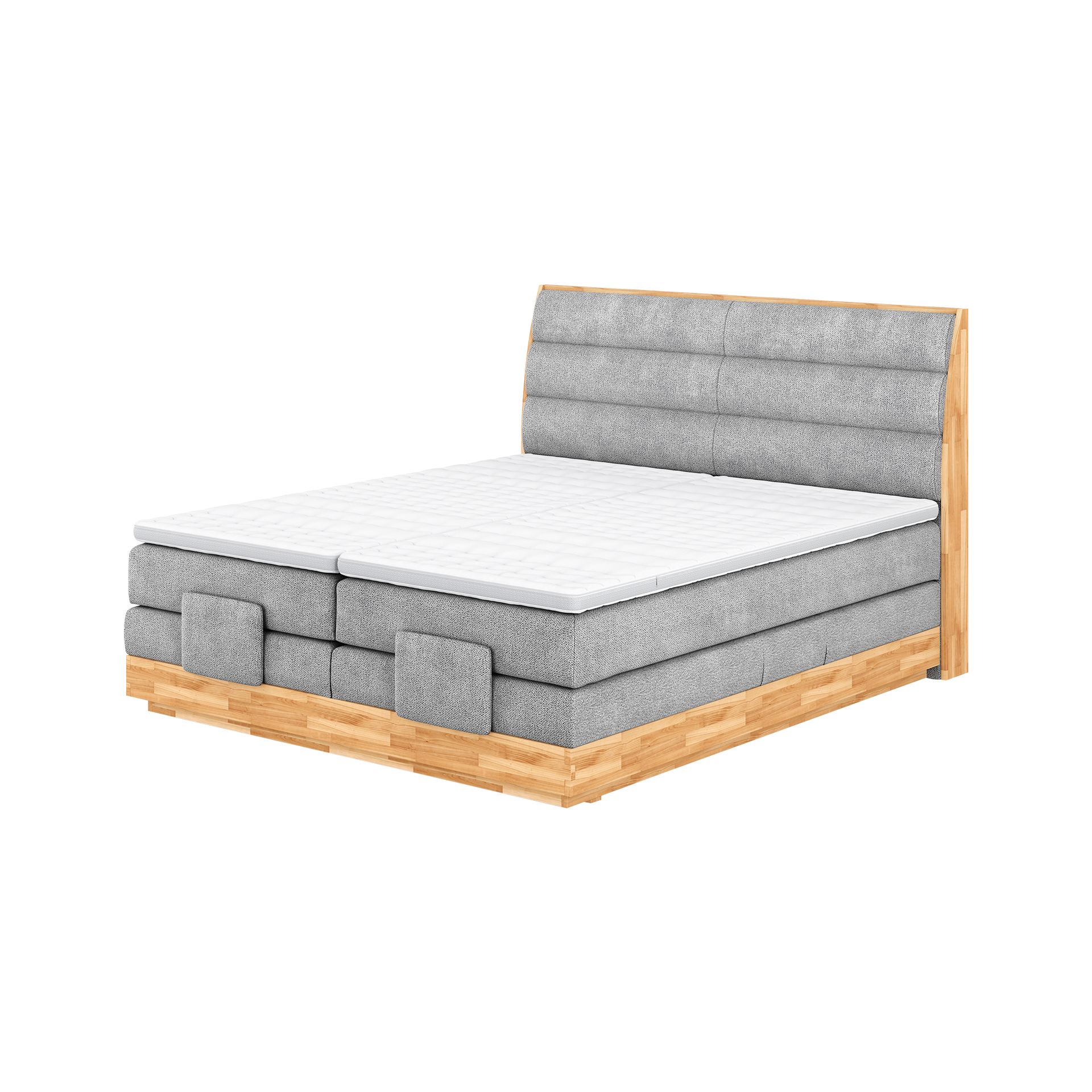Spilker Boxspringbett Paula I Silber 180x200 cm Matratze 2 H4 - extra fest, ab ca. 110 kg Matratze 1 H3 - fest, ab ca. 80 kg Spilker Boxspringbett Paula I Silber 180x200 cm Matratze 2 H4 - extra fest, ab ca. 110 kg Matratze 1 H3 - fest, ab ca. 80 kg