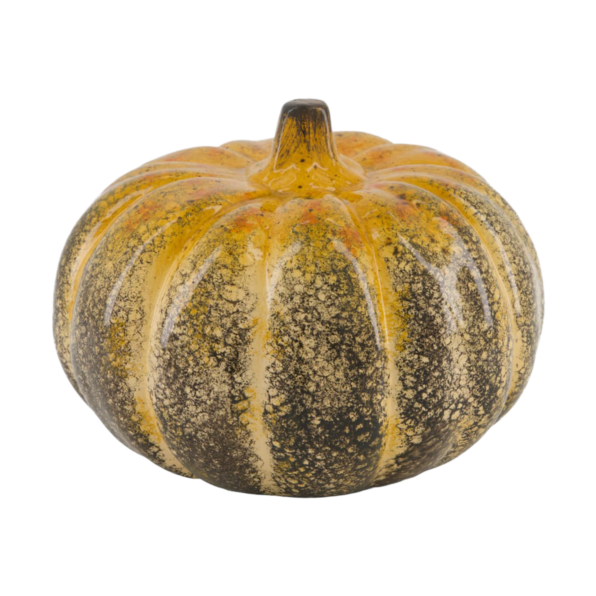 Dekoaufsteller Kürbis Gelb-Braun