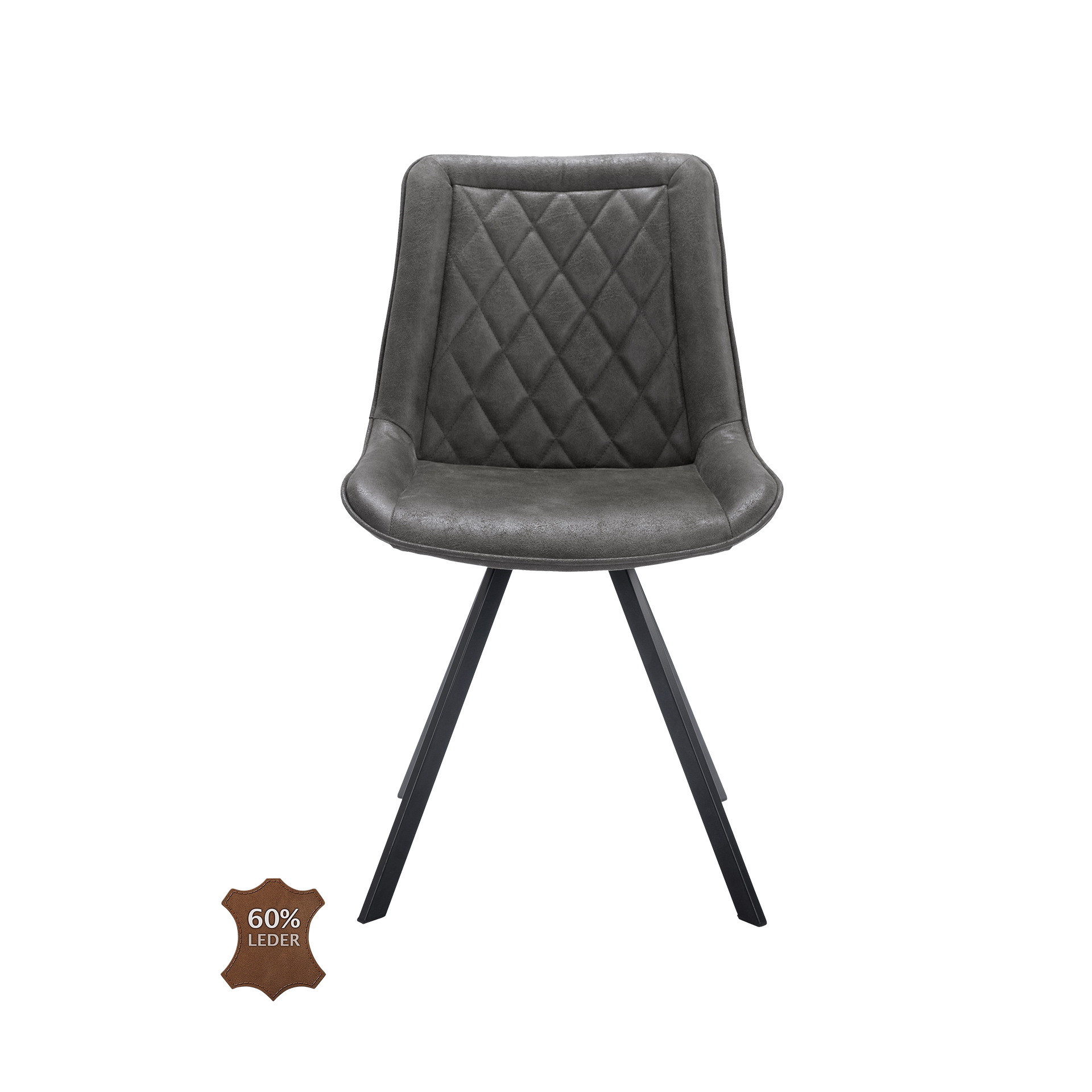 Natura Stuhl Wesley Bezug Stoff Bull Graphite Gestell Metall Schwarz pulverbeschichtet Natura Stuhl Wesley Bezug Stoff Bull Graphite Gestell Metall Schwarz pulverbeschichtet