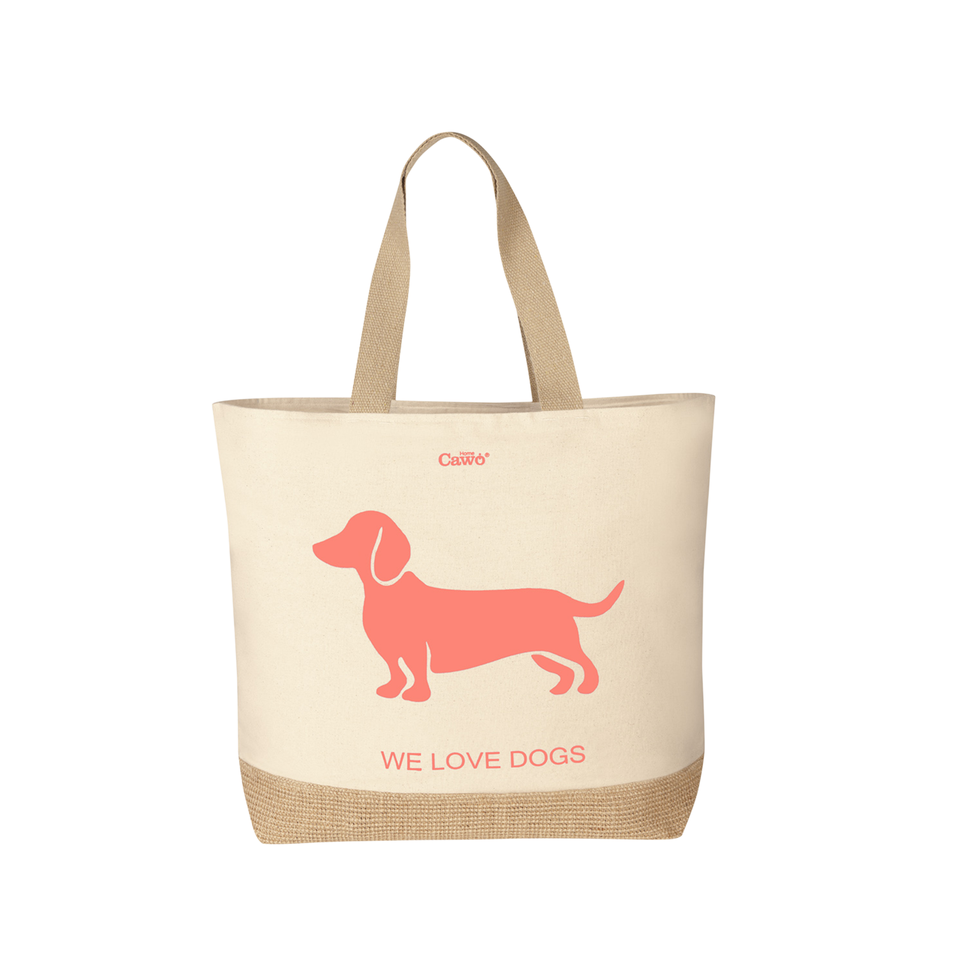 Tasche Dogs Natur Pink Orange