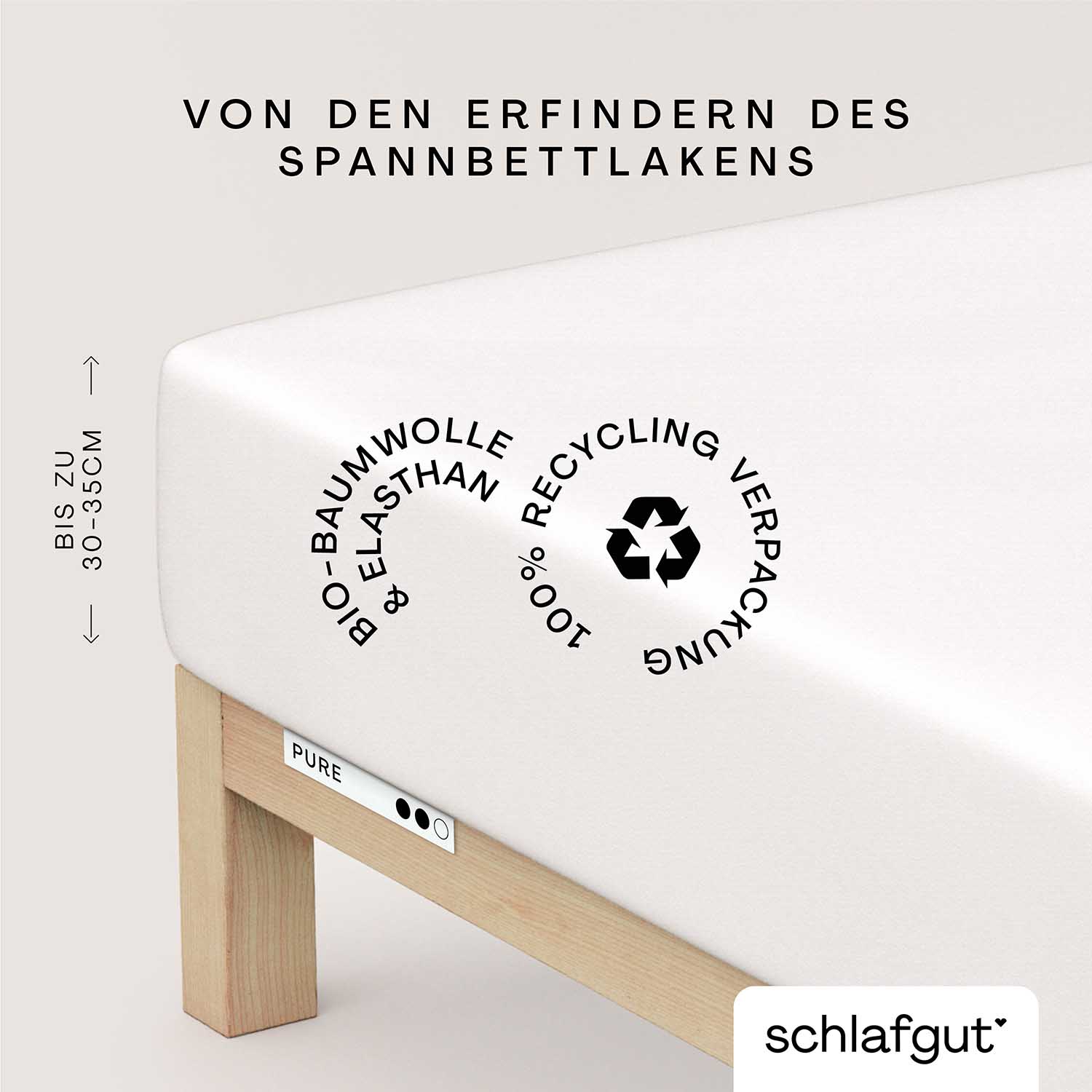 Spannbetttuch 90-100x200-220cm New White Spannbetttuch 90-100x200-220cm New White