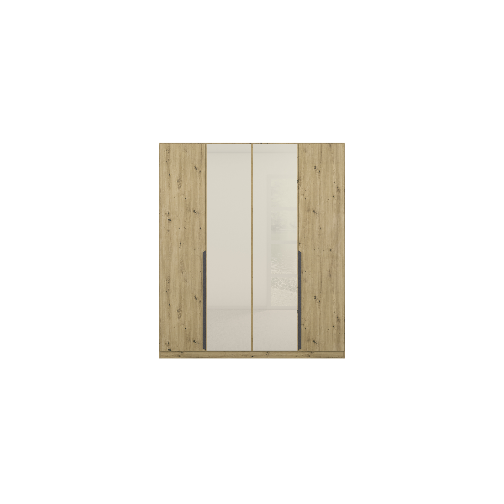 Drehtürenschrank ROMAN SPIN; 4-türig Eichefarben 52*181*210 Drehtürenschrank ROMAN SPIN; 4-türig Eichefarben 52*181*210
