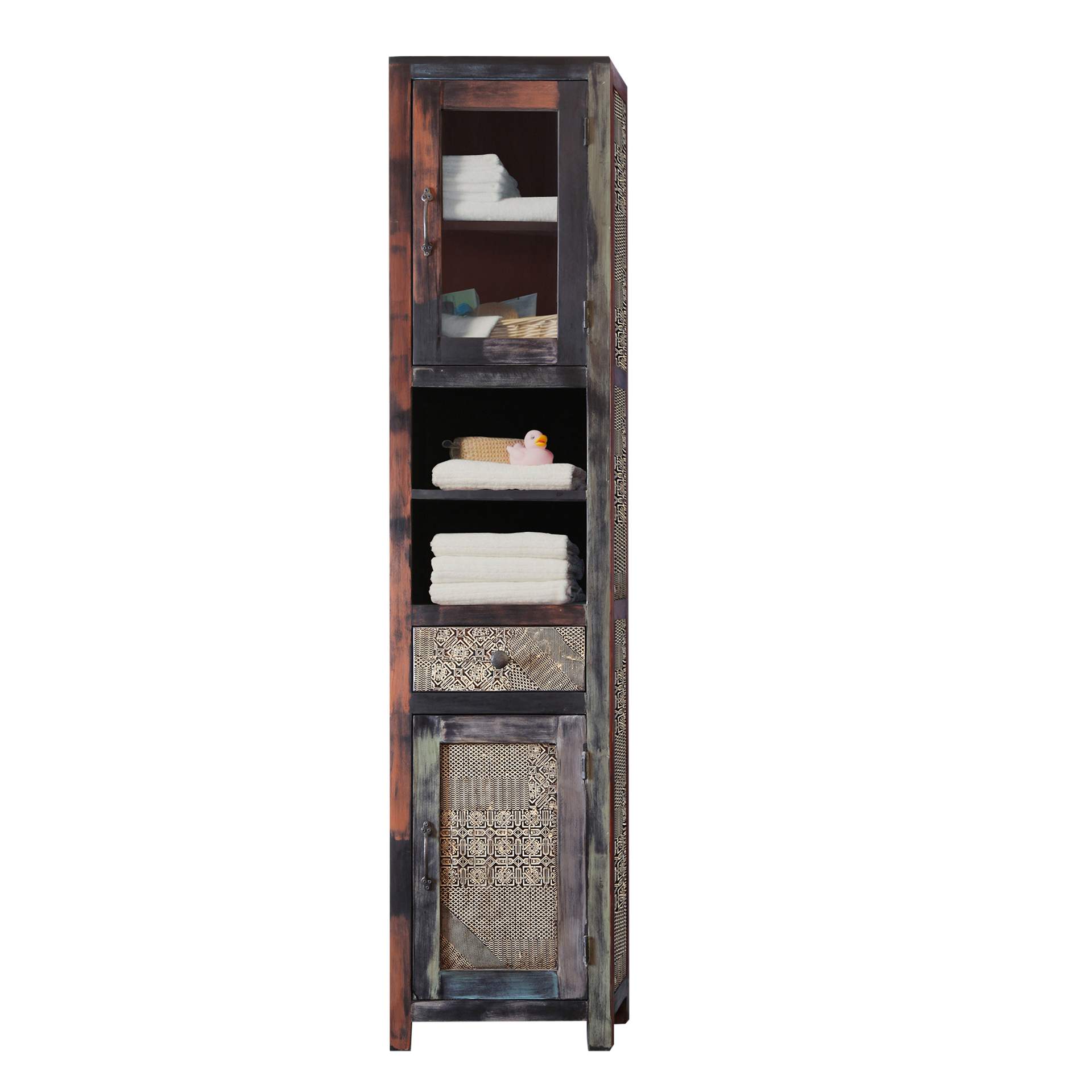Badschrank Wahid Shabby bunt 30.5*42*190
