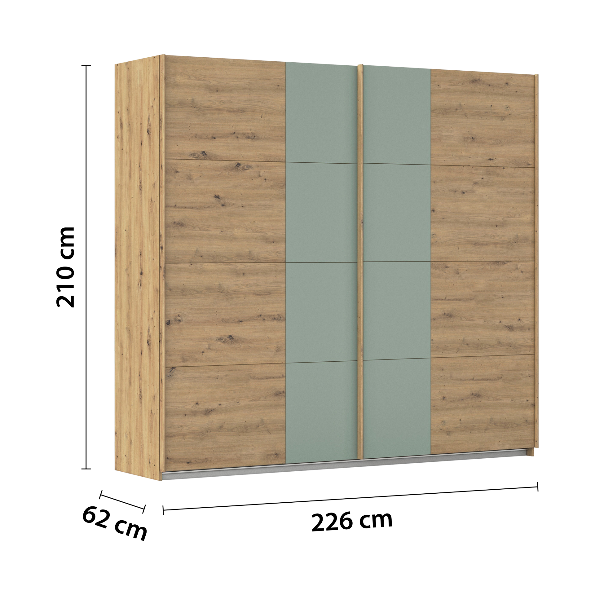 Schwebetürenschrank Dana Holzfarben 62*226*210 Schwebetürenschrank Dana Holzfarben 62*226*210
