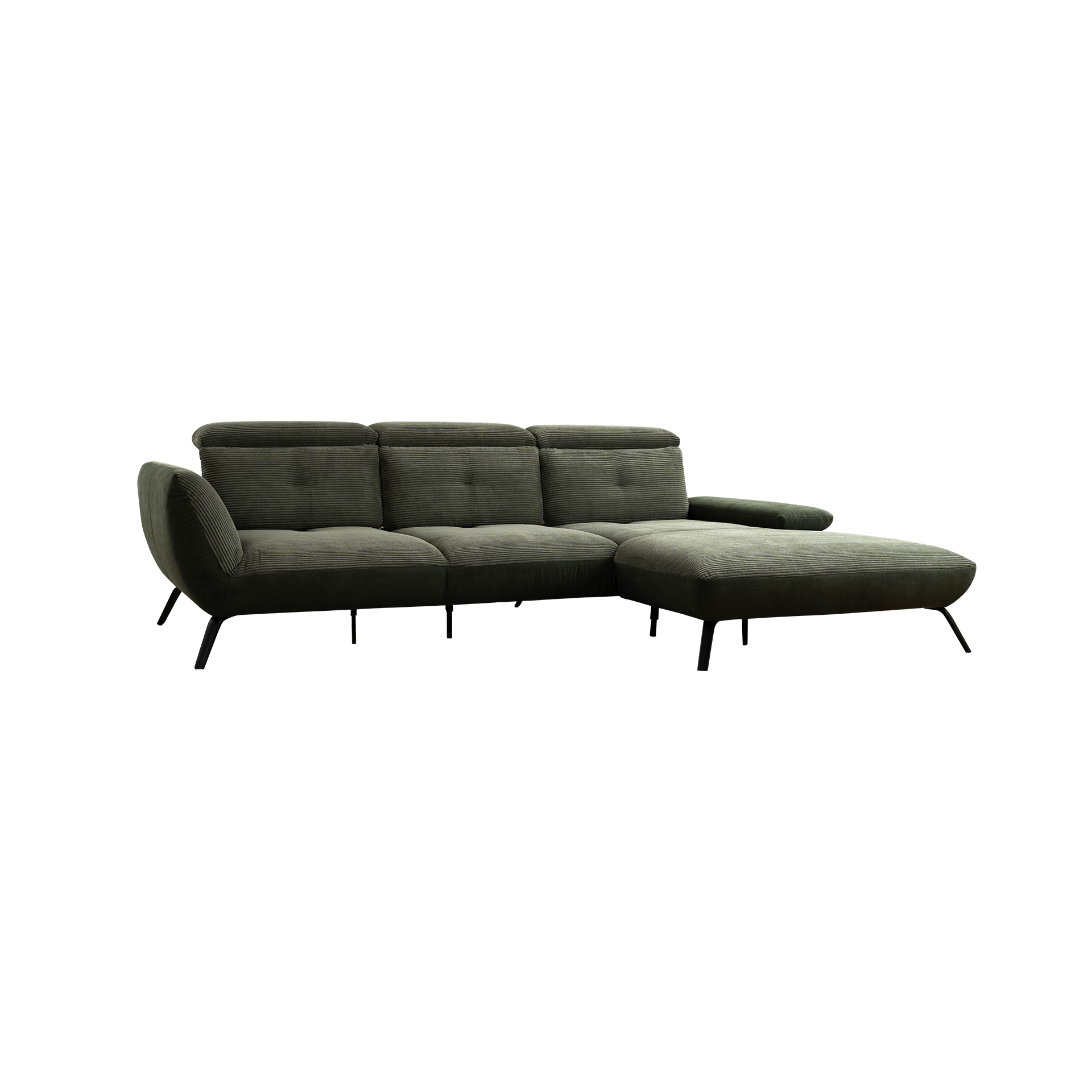 Extroflex Ecksofa Sevilla Grün Kopfteil manuell verstellbar Armlehne manuell verstellbar Ottomane rechts Extroflex Ecksofa Sevilla Grün Kopfteil manuell verstellbar Armlehne manuell verstellbar Ottomane rechts