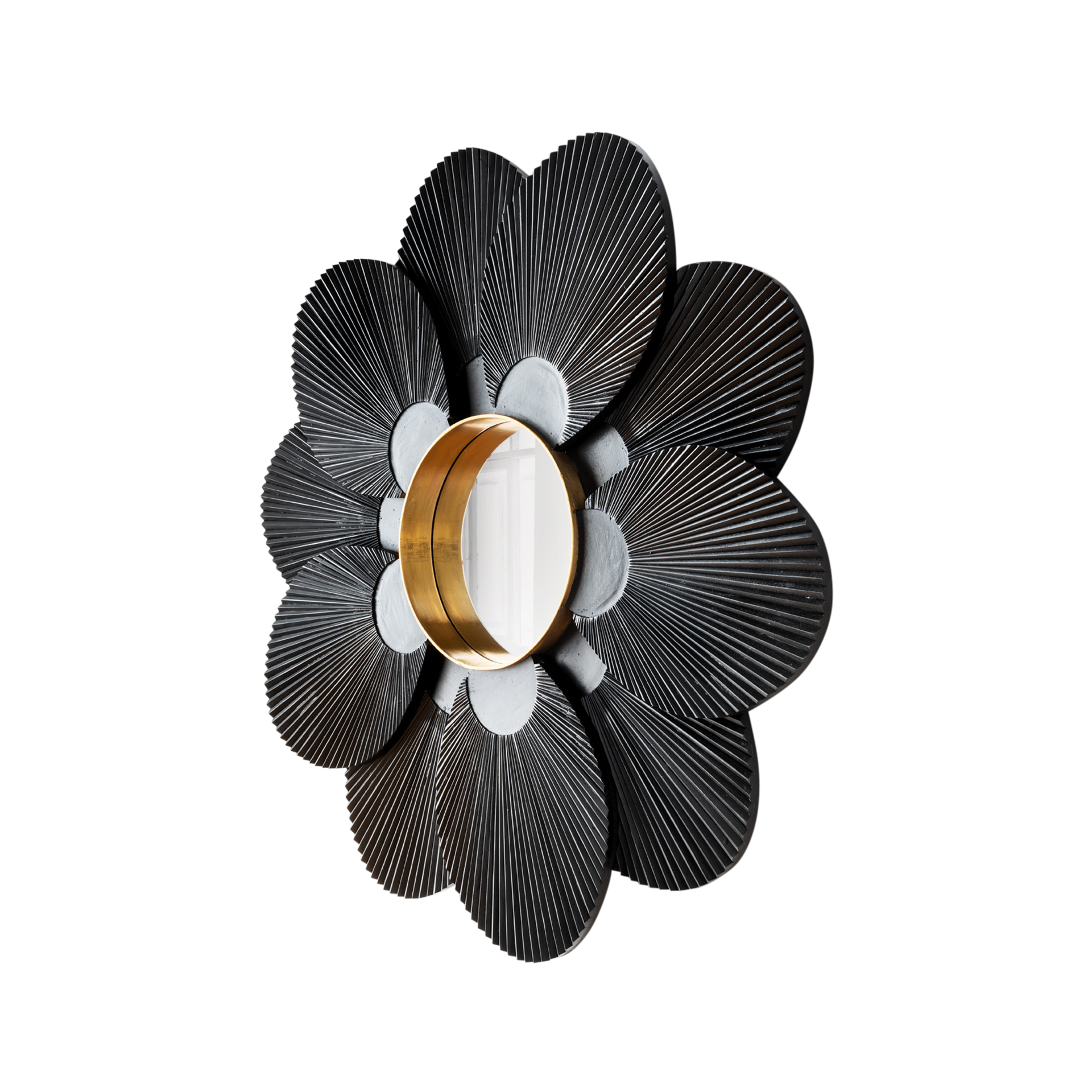 Spiegel Flowerpower Schwarz 122*7*122