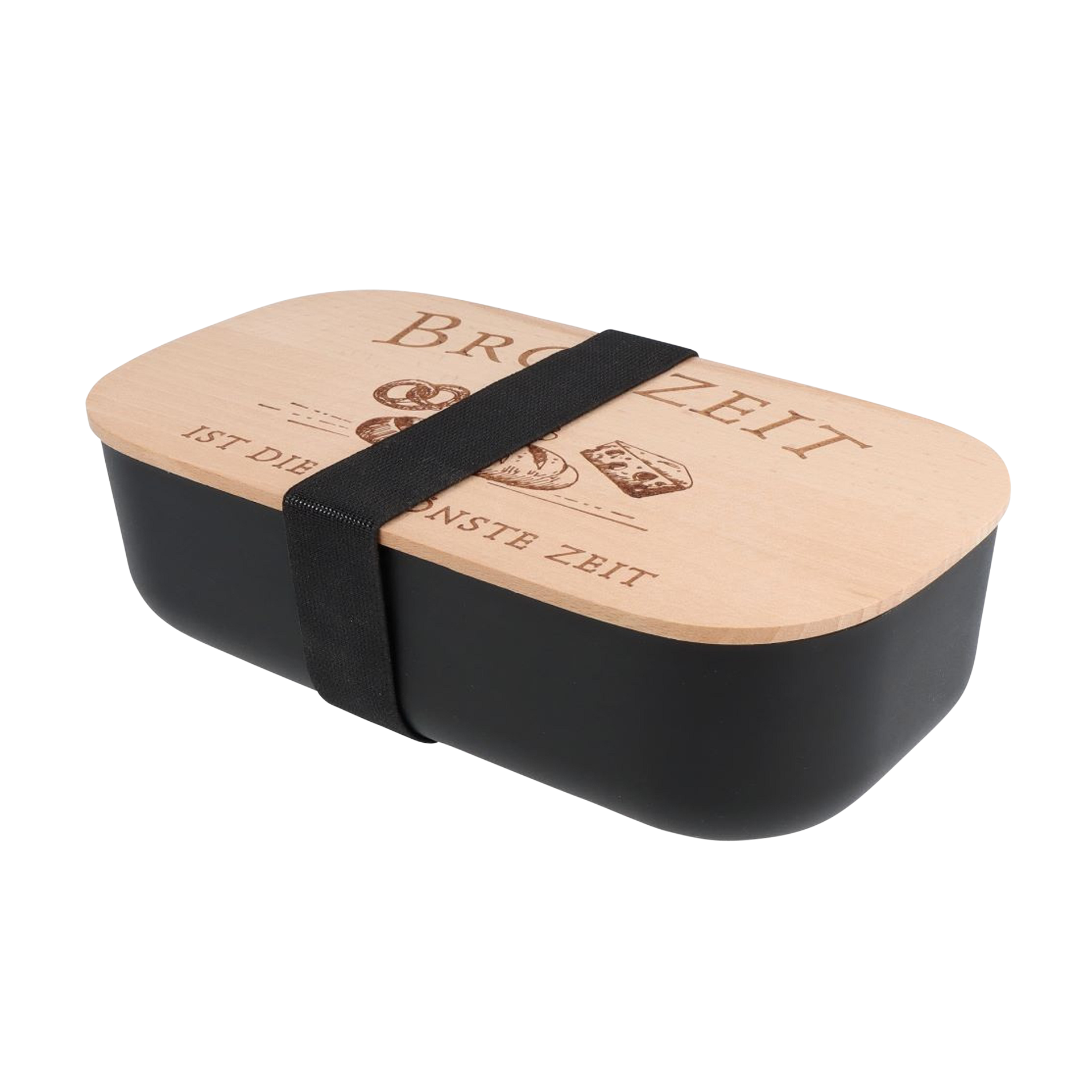Lunchbox Brotzeit Schwarz-Natur Lunchbox Brotzeit Schwarz-Natur