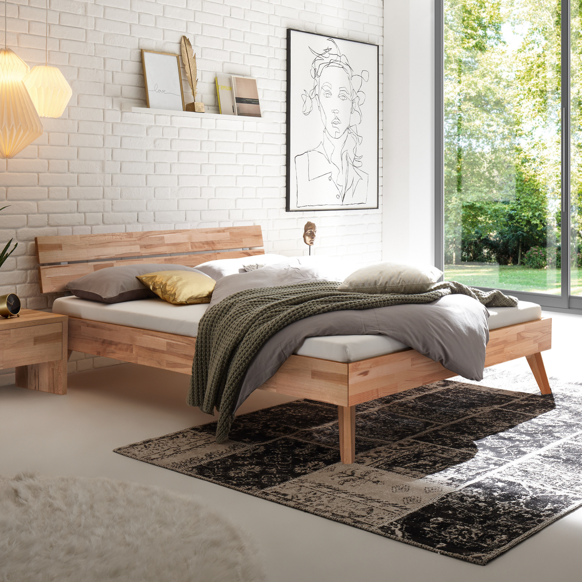 HASENA Bett Trento Gestell Kernbuche Natur, Geölt 120x200 cm HASENA Bett Trento Gestell Kernbuche Natur, Geölt 120x200 cm