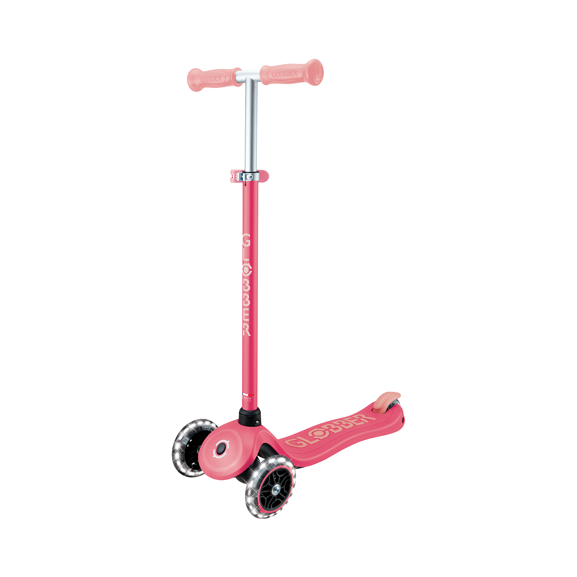Scooter Globber Primo Plus Glow Lights Coral pink